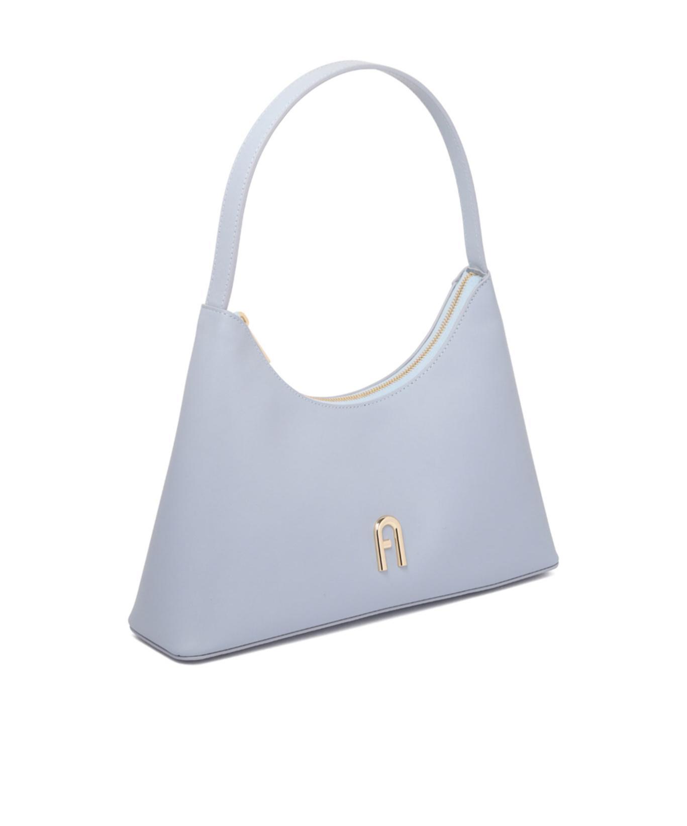 FURLA Zippered Shoulder Bag In White Product Image