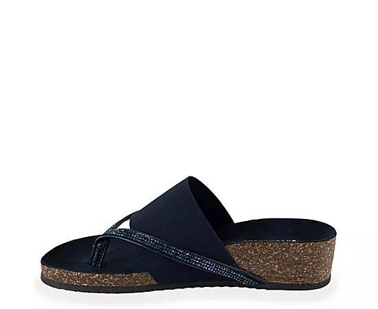 Italian Shoemakers Ziona Womens Thong Sandals Blue Product Image