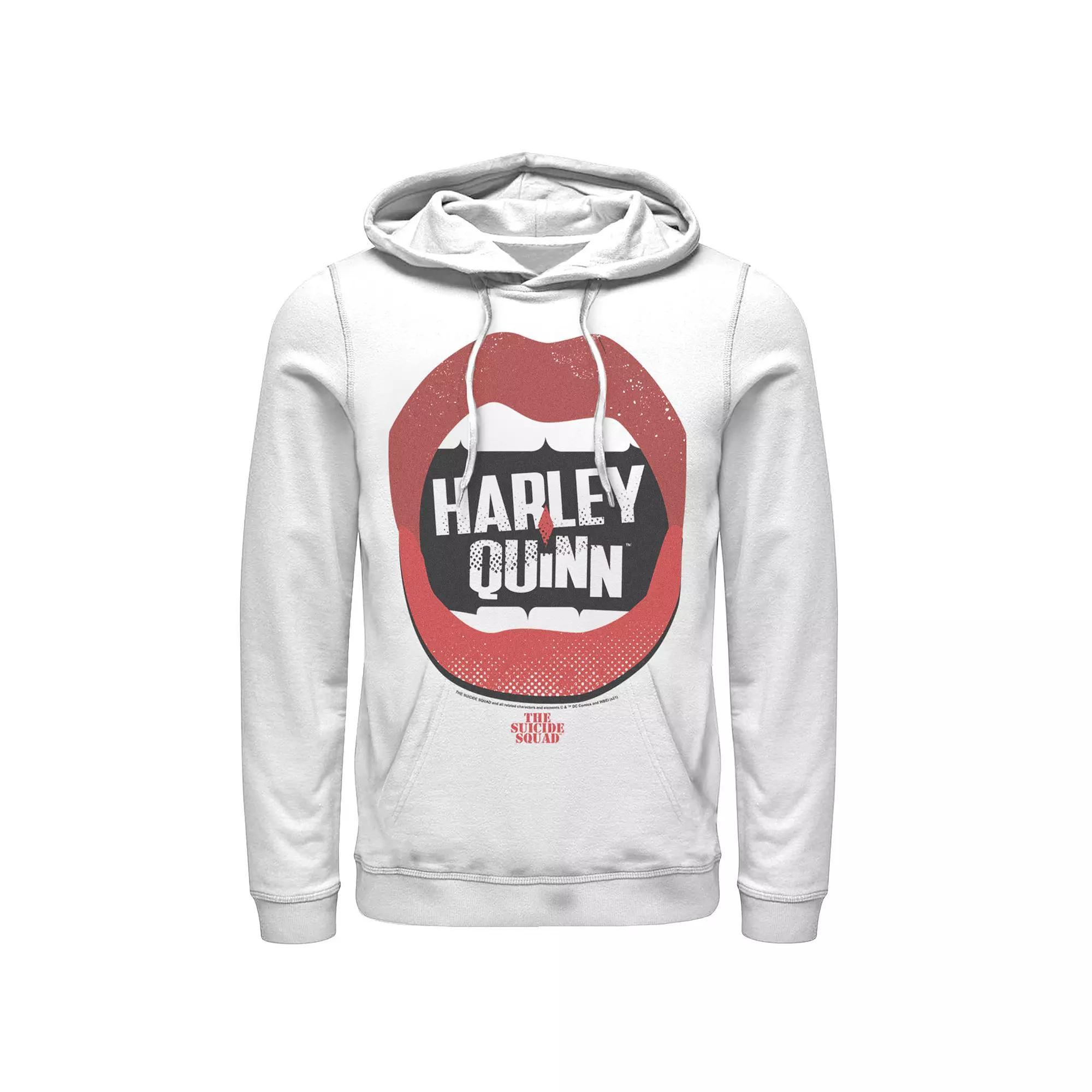 Men's The Suicide Squad Harley Quinn Lips Hoodie, Boy's,  Product Image