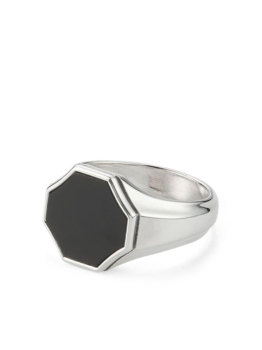 Hex Signet Ring In Silver Product Image