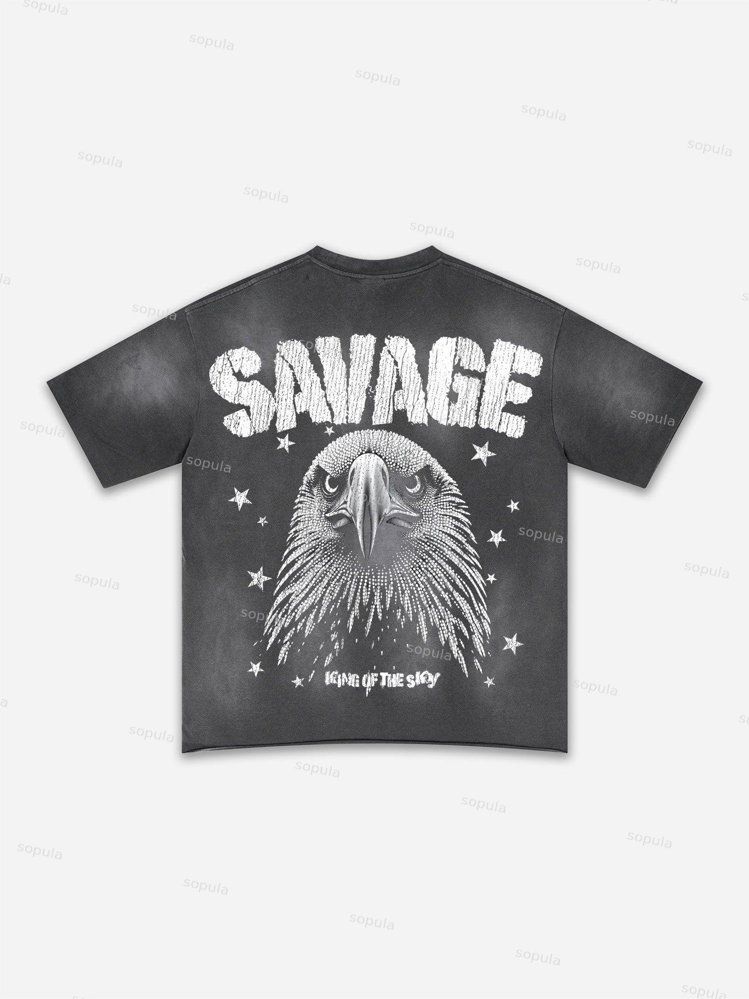 Street Goals Lip Braces Make Vintage Printed Graphic Washed T-shirt Product Image