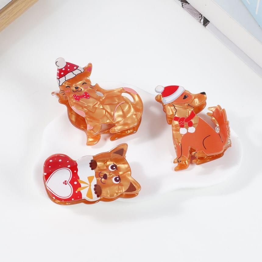 Christmas Cartoon Animal PVC Hair Clips (Various Designs) Product Image