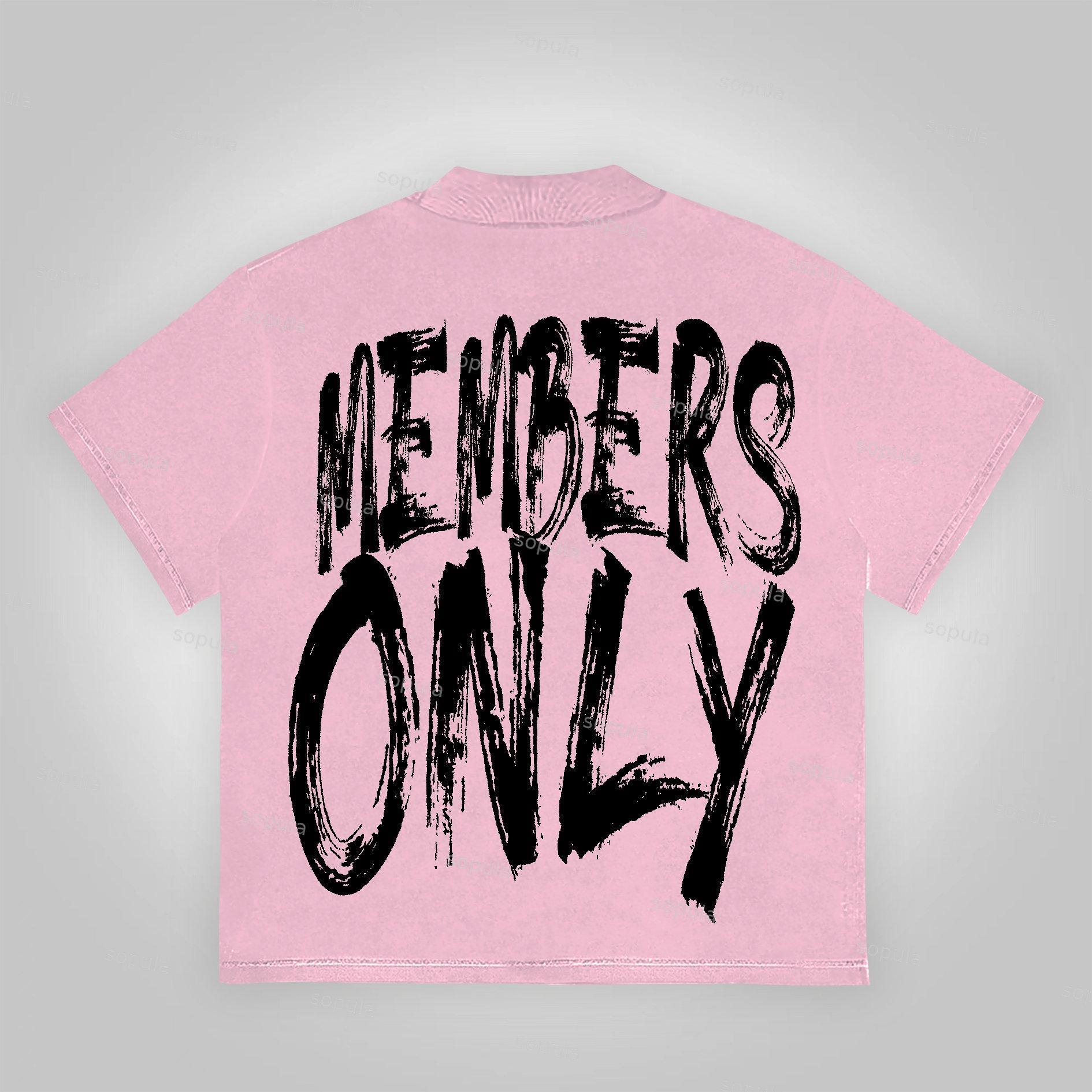 Vintage Members Only Graphic Cotton Short Sleeve T-Shirt Product Image