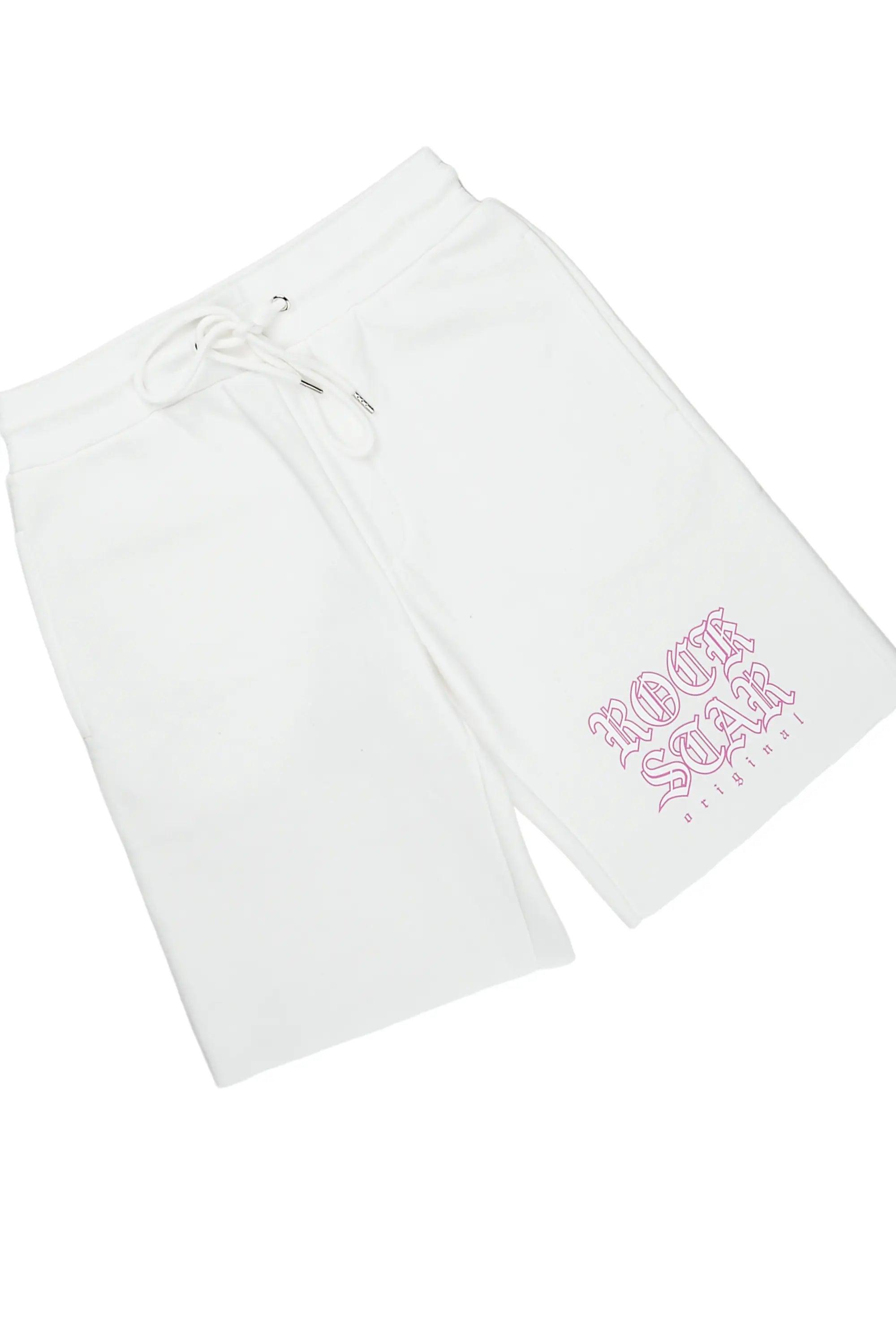 Wizzurd White T-Shirt/Short Set Male Product Image