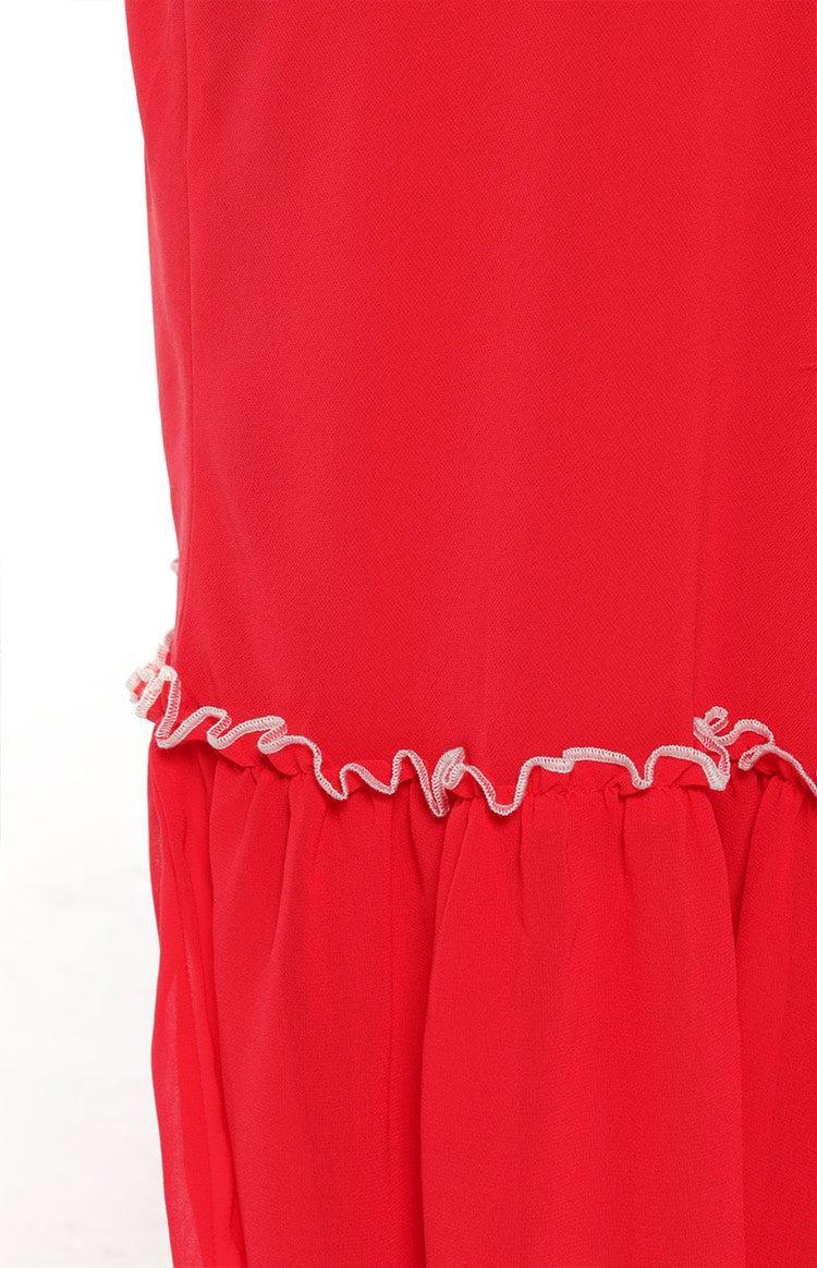 Wiatt Red Maxi Skirt Product Image