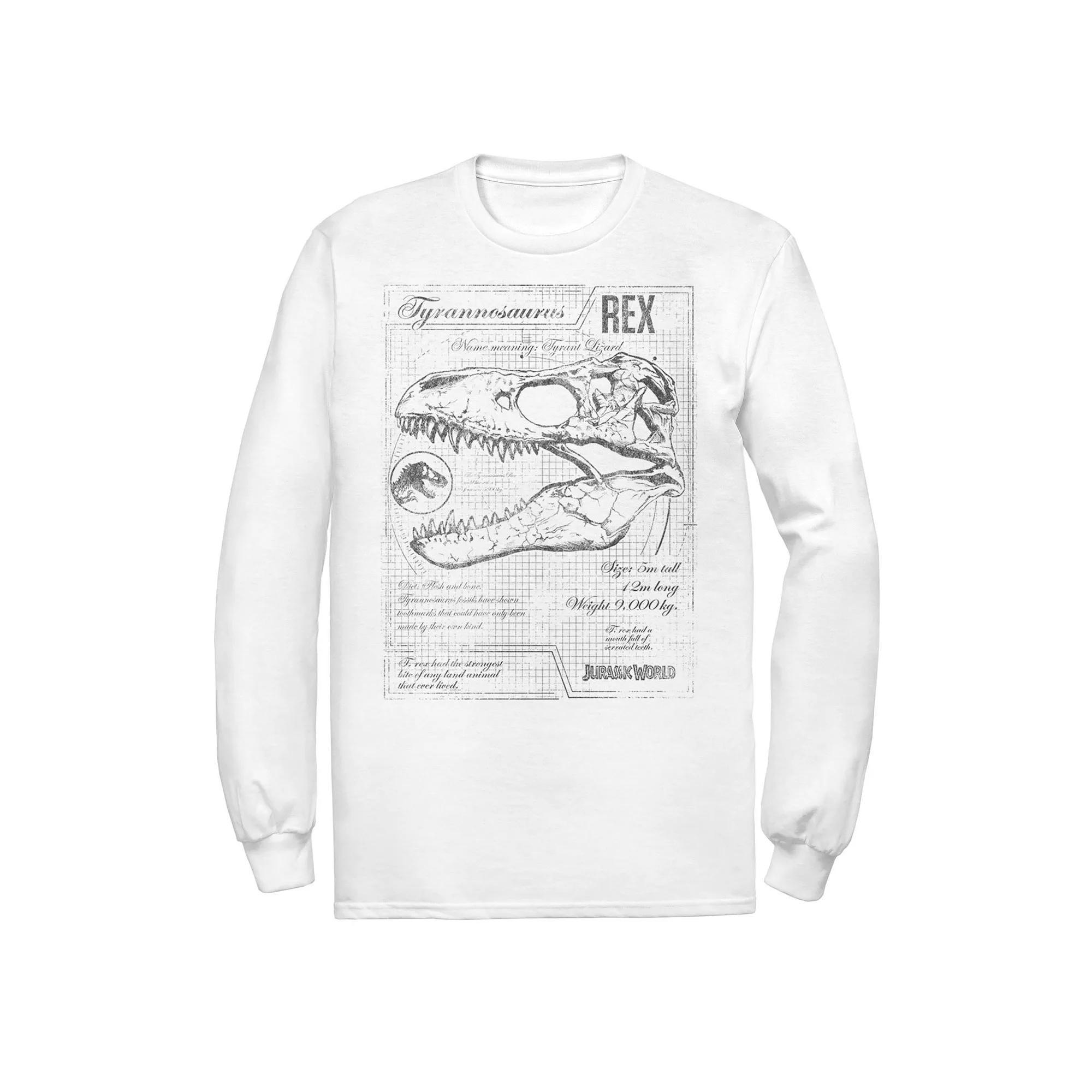Men's Jurassic World Two T-Rex Vintage Graph Long Sleeve Tee,  Product Image