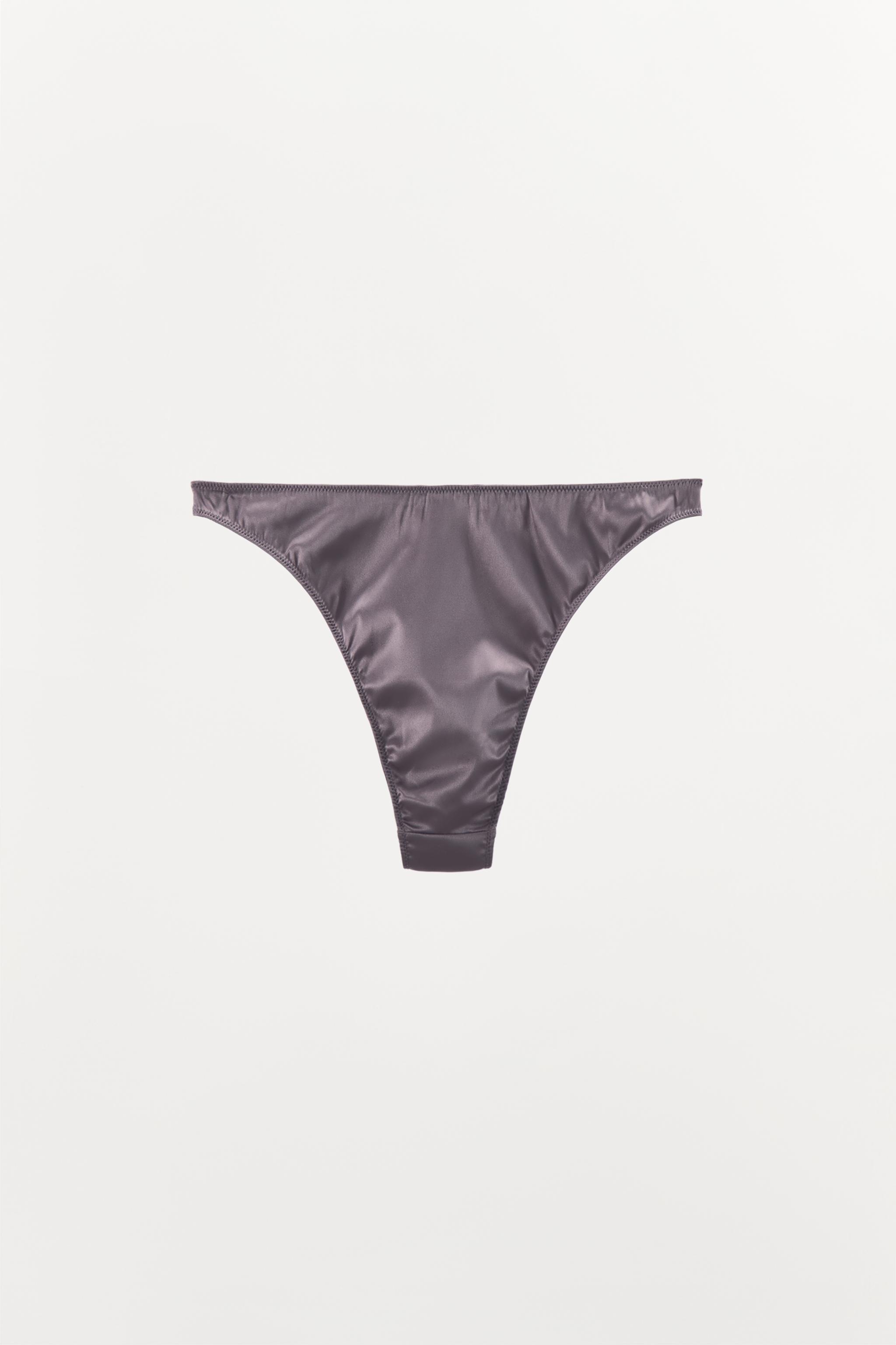 SATIN RIBBED PANTIES Product Image