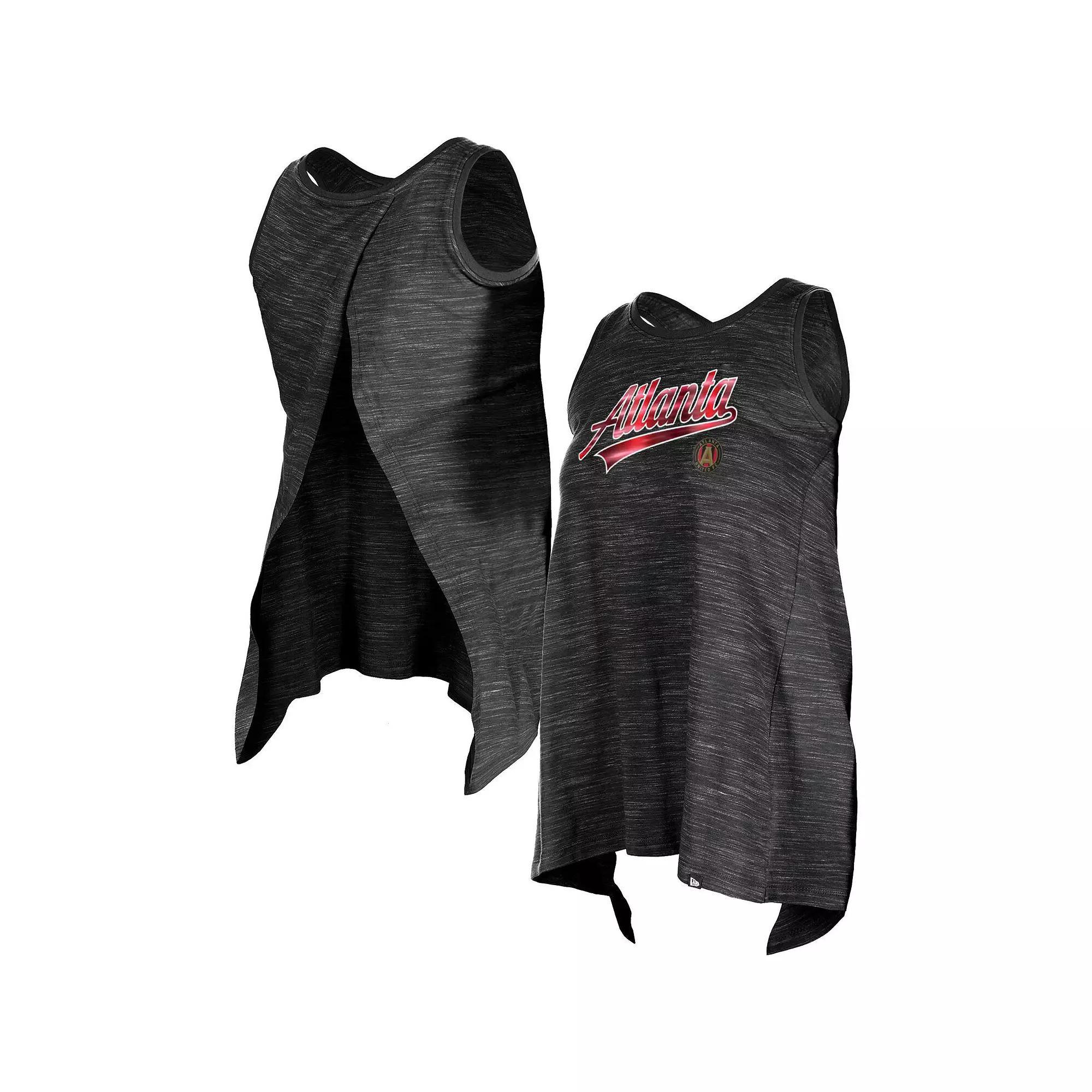 Women's 5th & Ocean by New Era Black Atlanta United FC Athletic Cross Back Tank Top,  Product Image