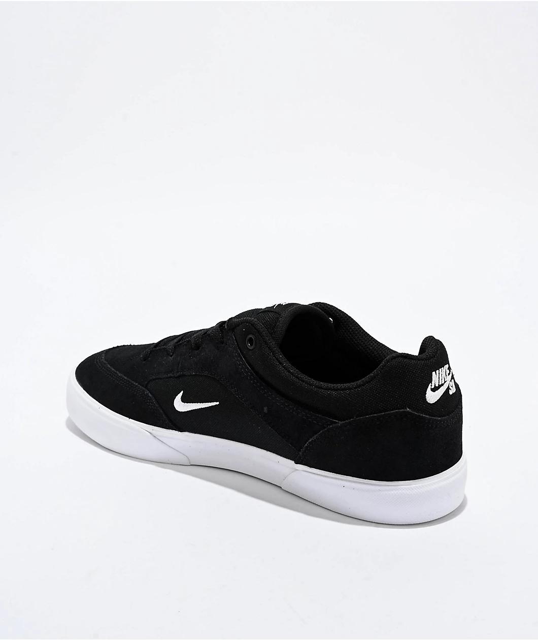 Nike SB Malor Black & White Skate Shoes Product Image