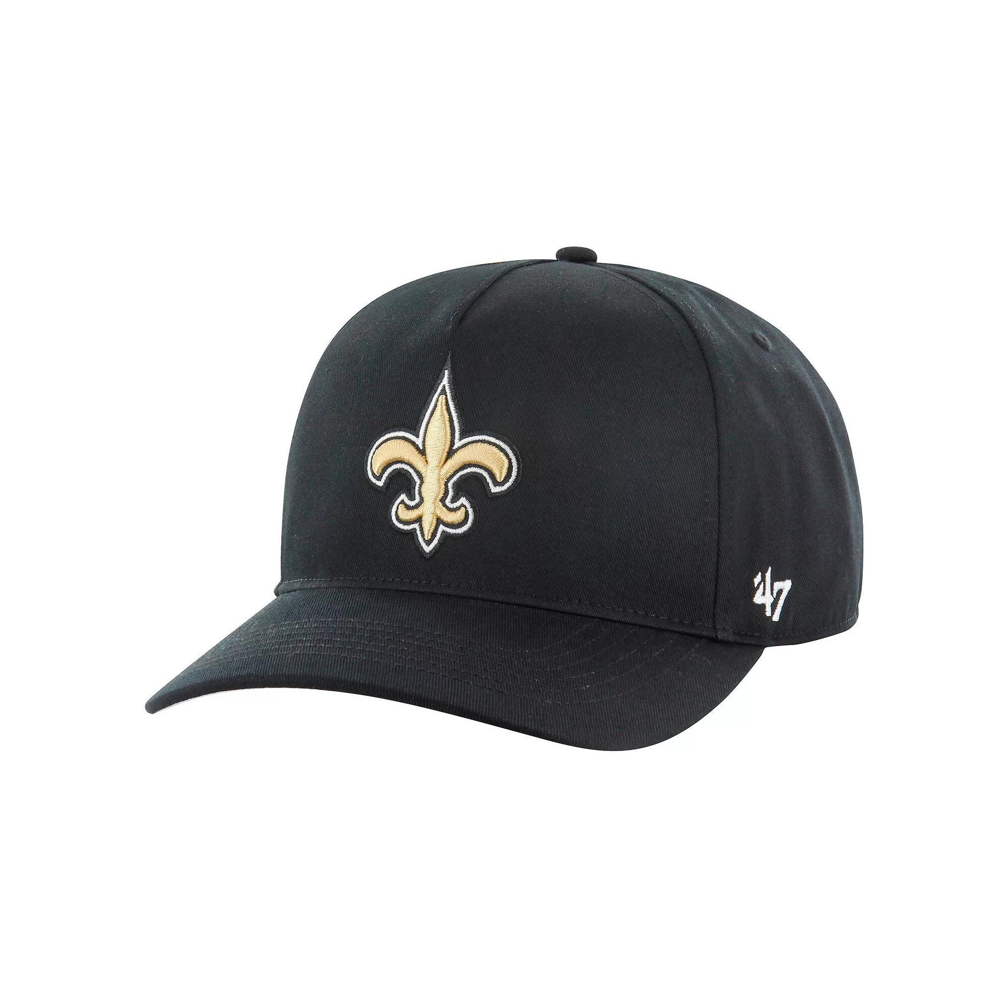 Men's '47 Black New Orleans Saints Hitch Adjustable Hat Product Image
