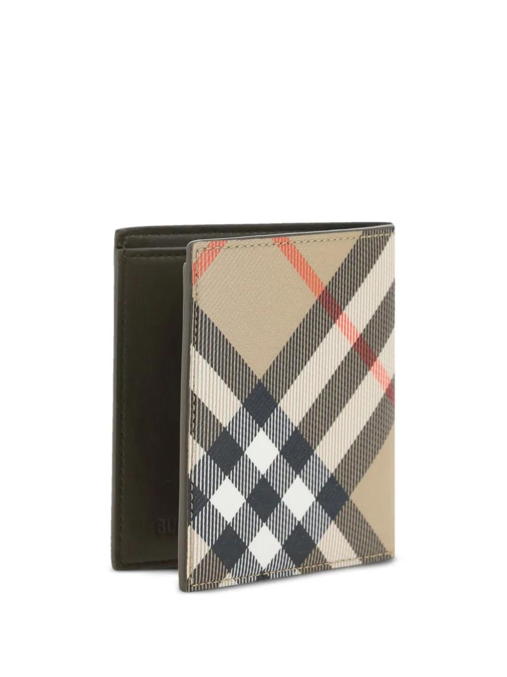 BURBERRY Checked Wallet In Neutrals Product Image