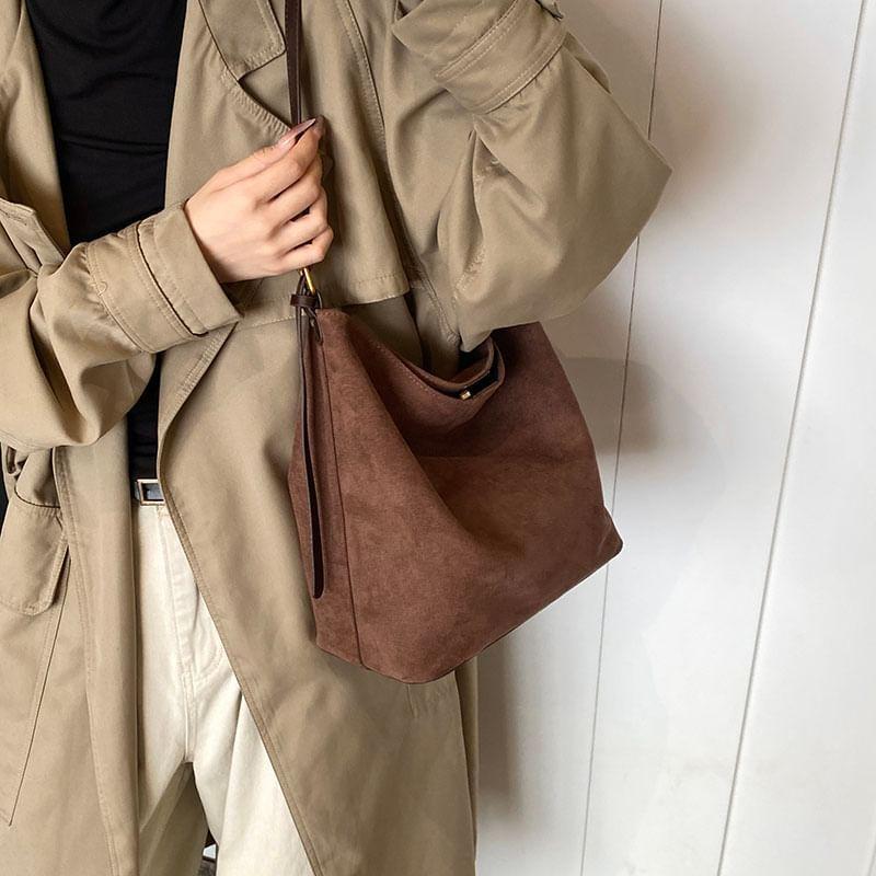 Faux Suede Bucket Bag Product Image