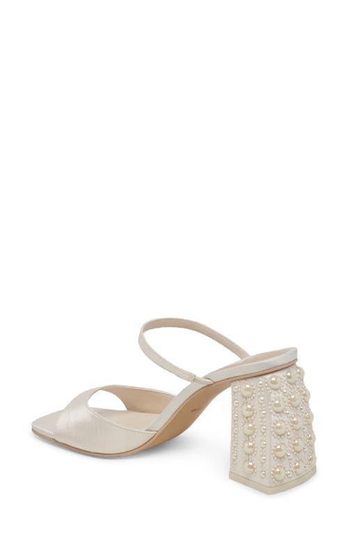 DOLCE VITA Jemmy Imitation Pearl Slide Sandal In White Product Image