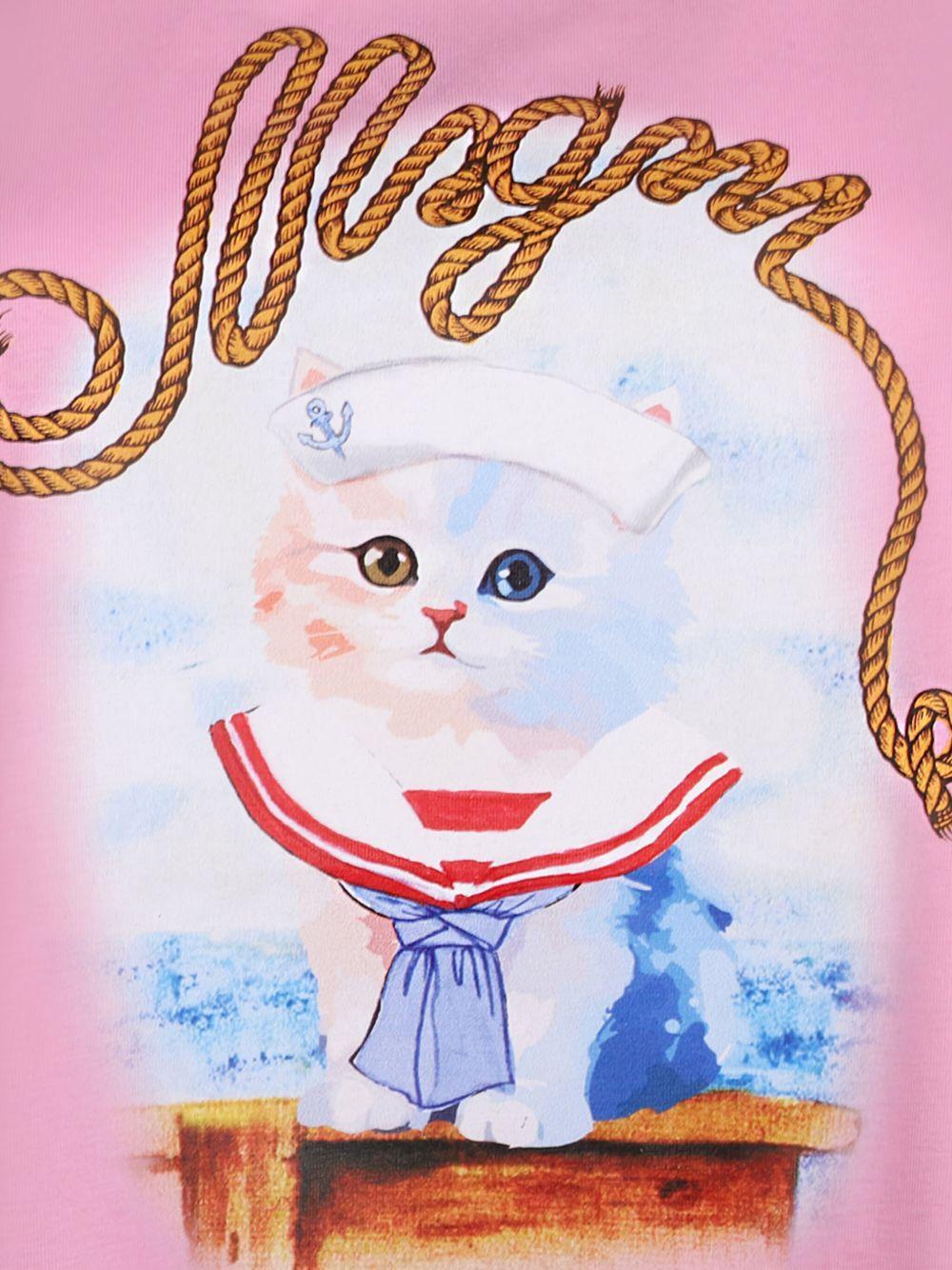 Cat-print T-shirt Product Image