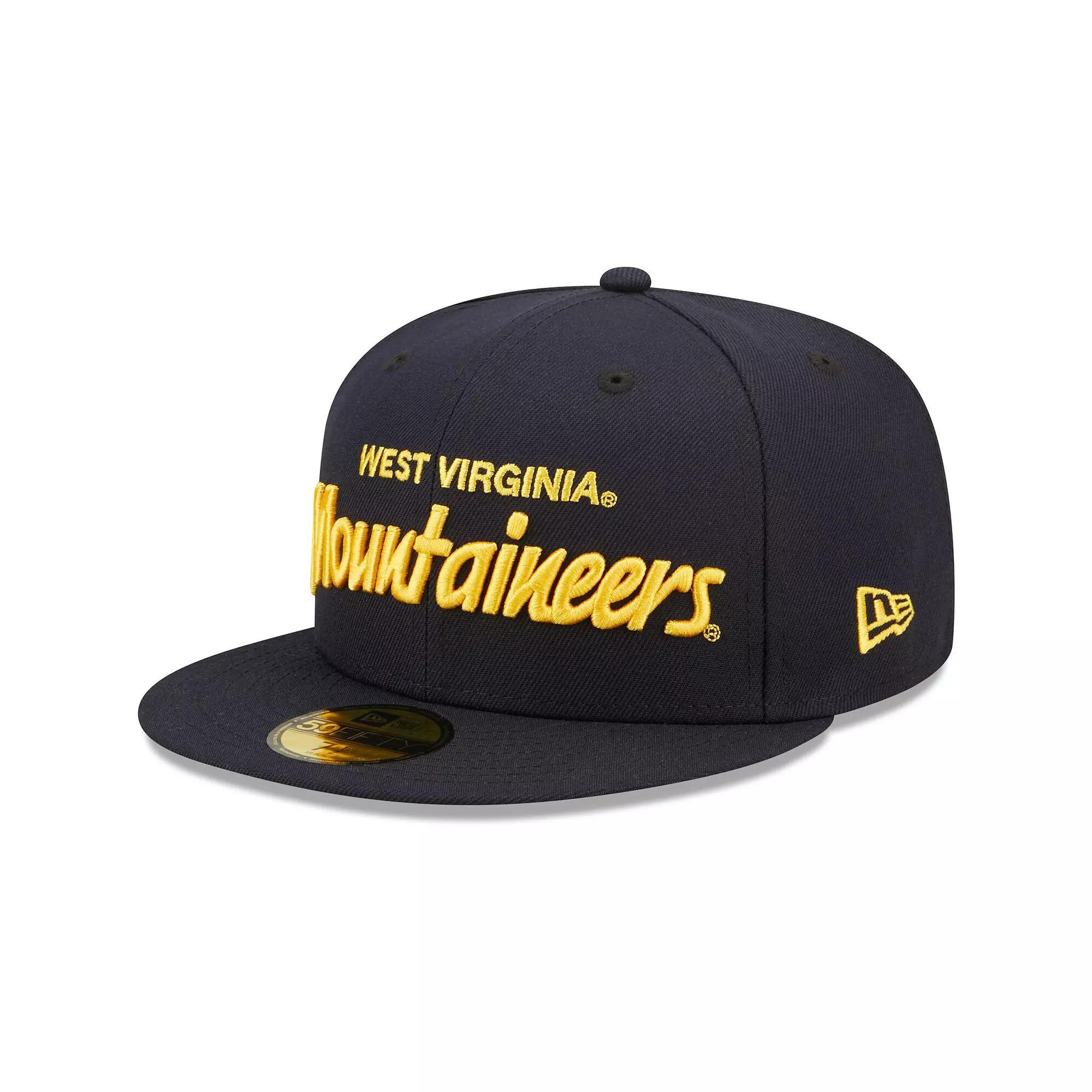 Men's New Era Navy West Virginia Mountaineers Griswold 59FIFTY Fitted Hat,  Product Image