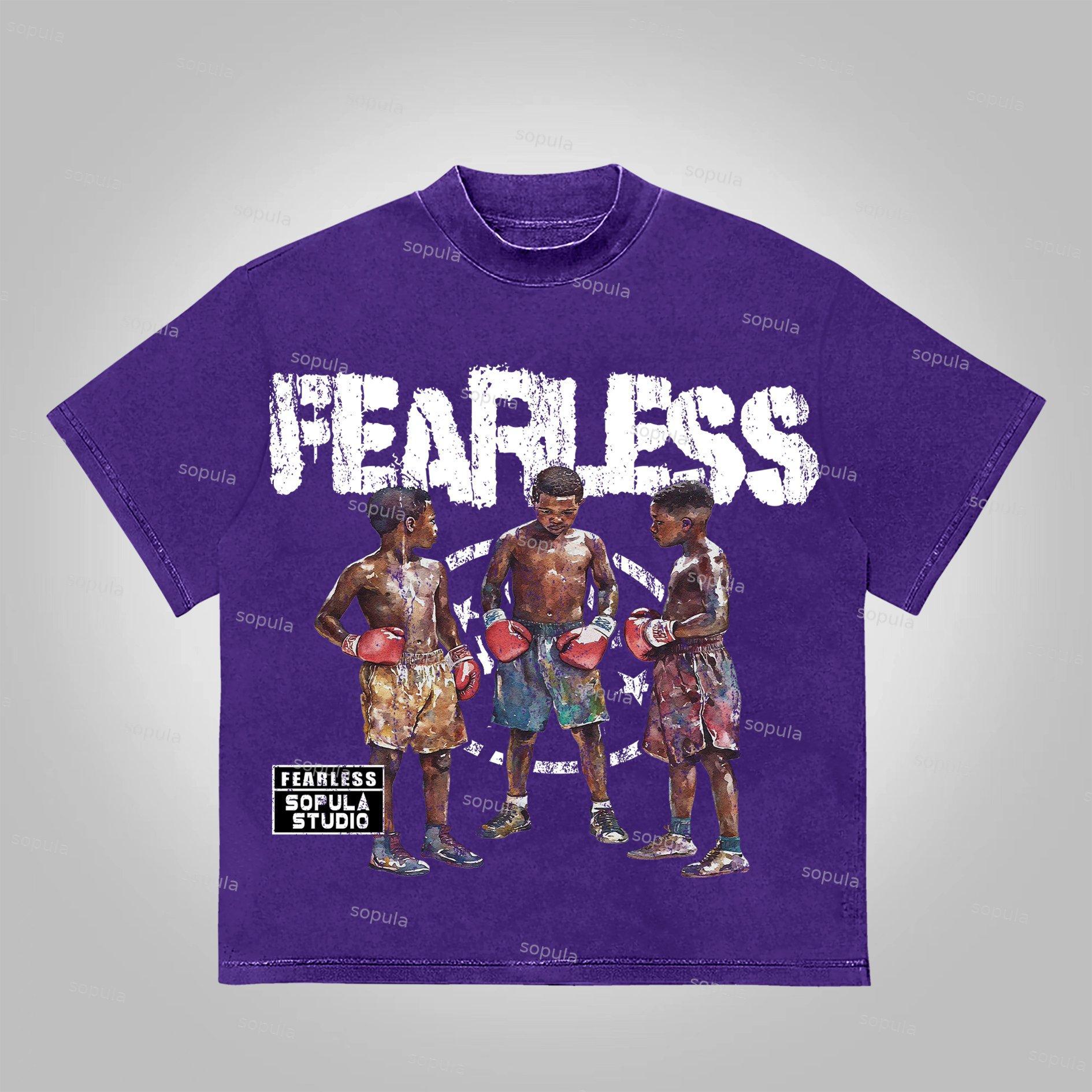Sopula Studio Boxer Fearless Graphic Print Cotton T-Shirt Product Image