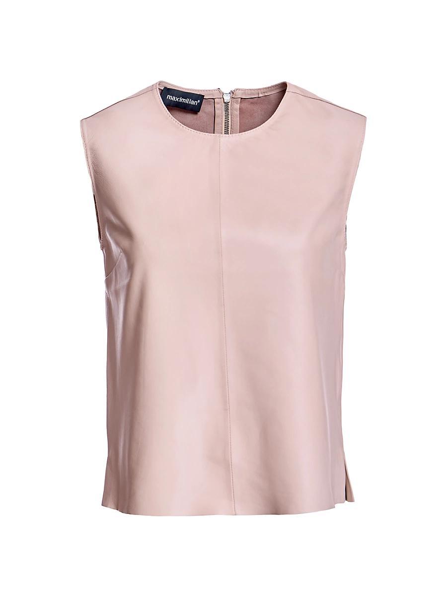 Womens Leather Pullover Shirt Product Image