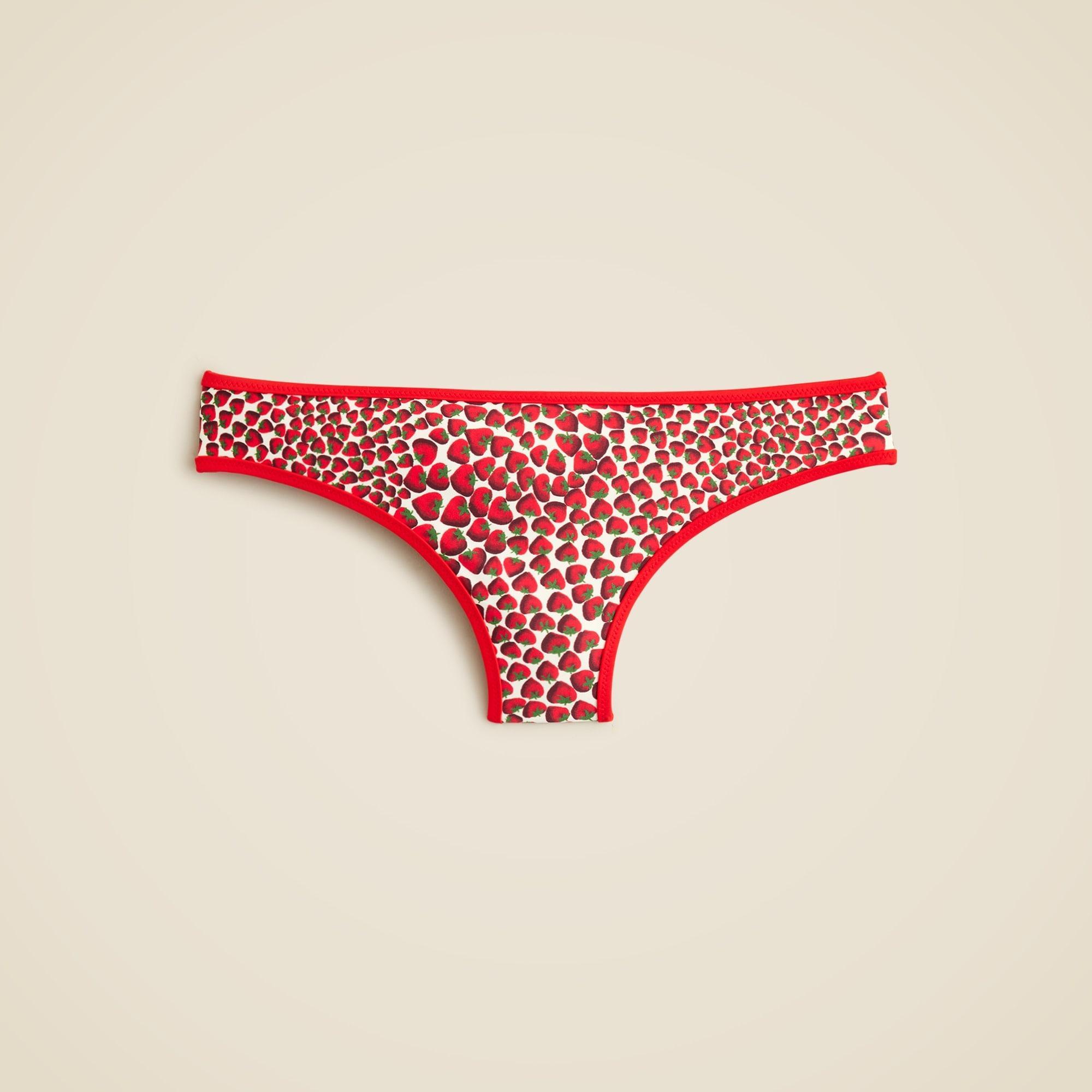 Hipster full-coverage bikini bottom in reversible print Product Image