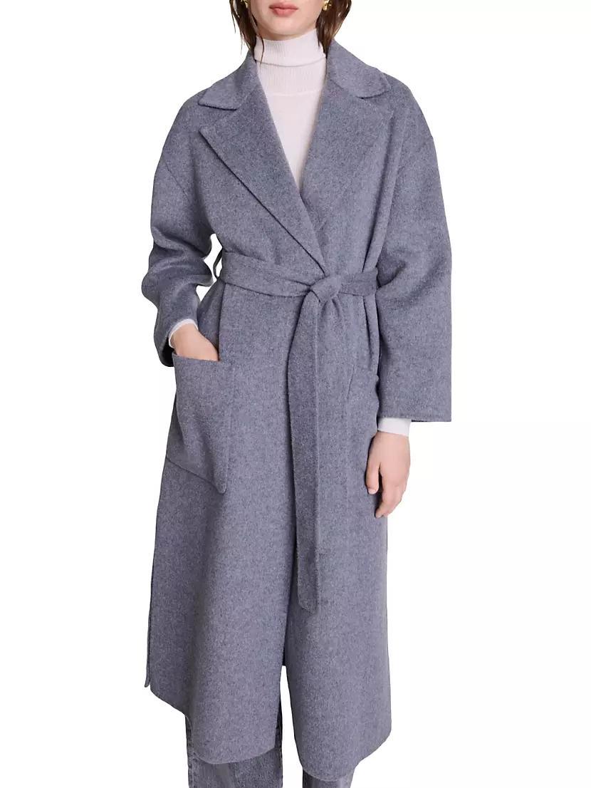 Long Double-Faced Coat with Belt Product Image