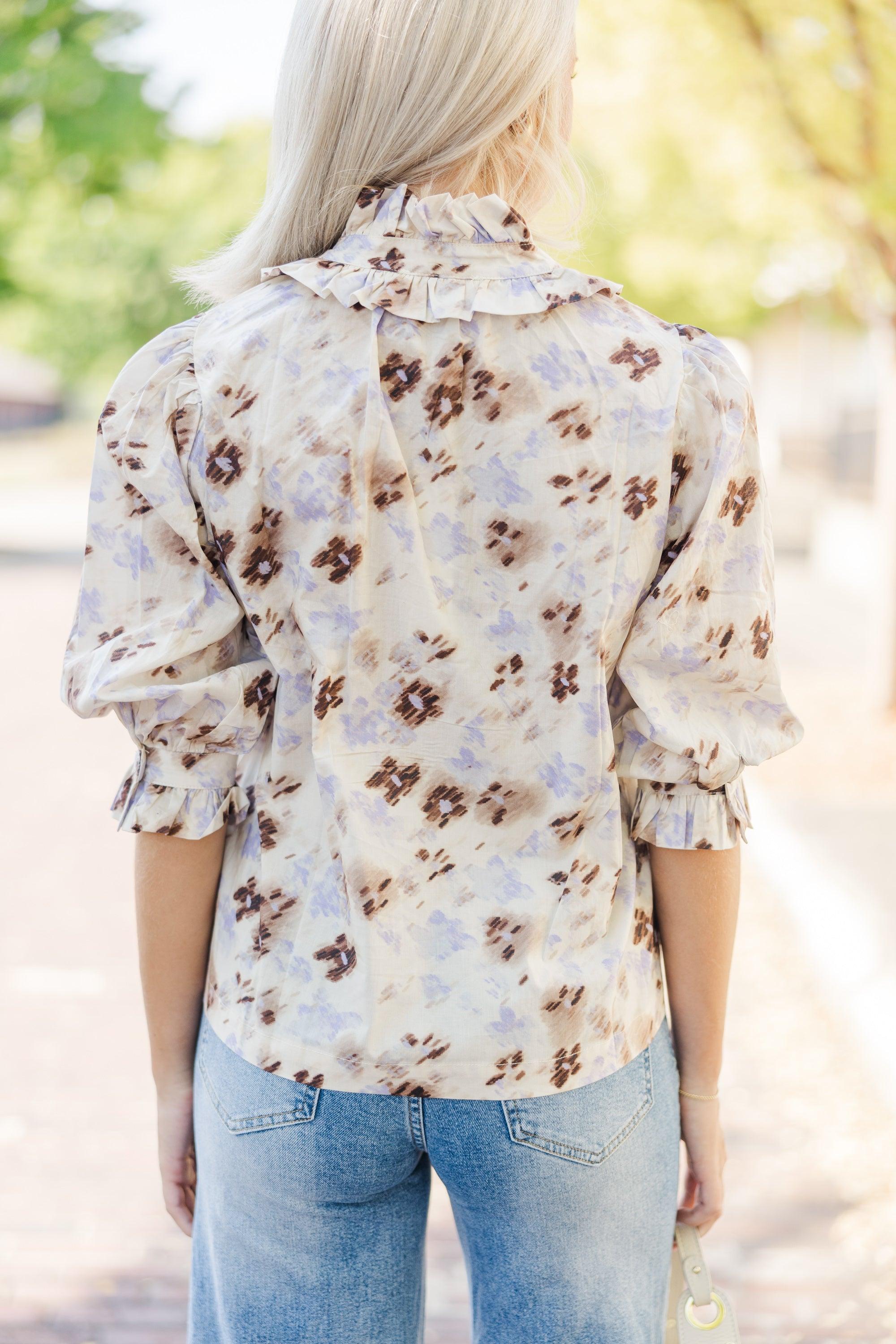 Pinch: Thinking Of You Cream White Floral Blouse Female Product Image