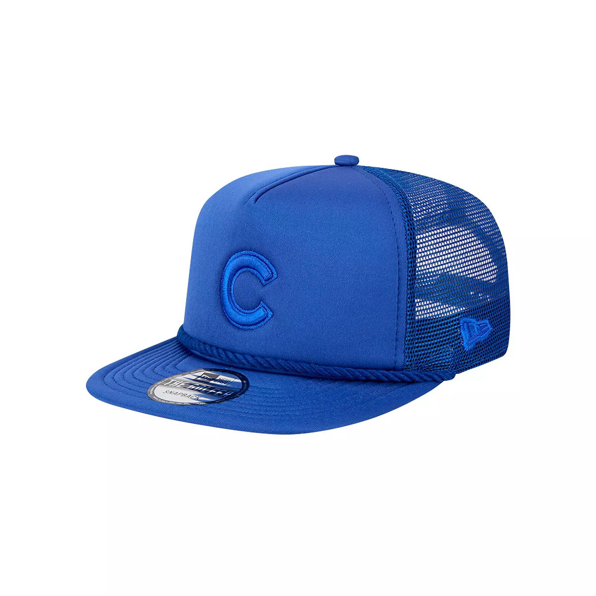 Men's New Era Royal Chicago Cubs Tone Foam Meshback Golfer Snapback Hat, Blue Product Image