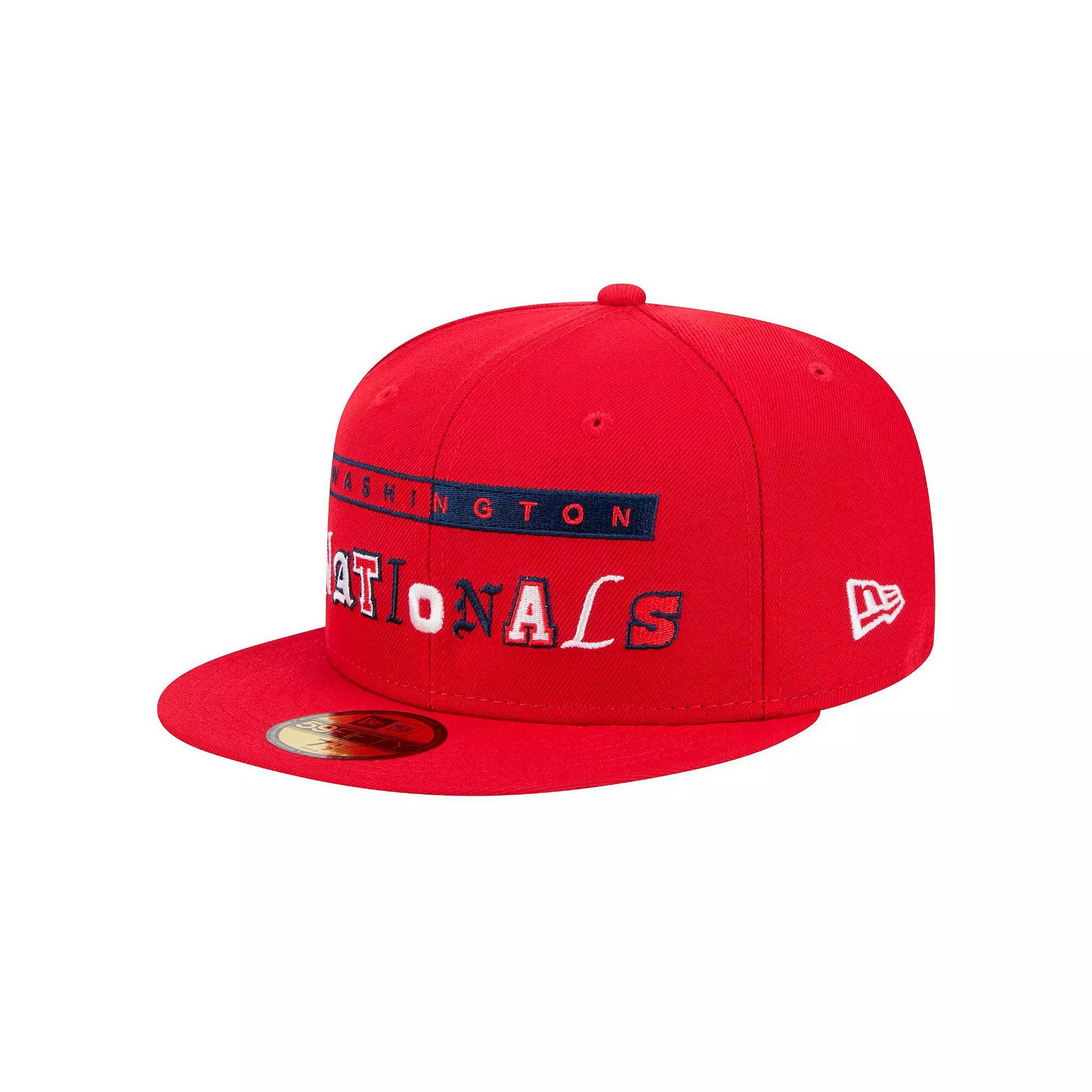 Men's New Era Red Washington Nationals Ransom 59FIFTY Fitted Hat,  Product Image
