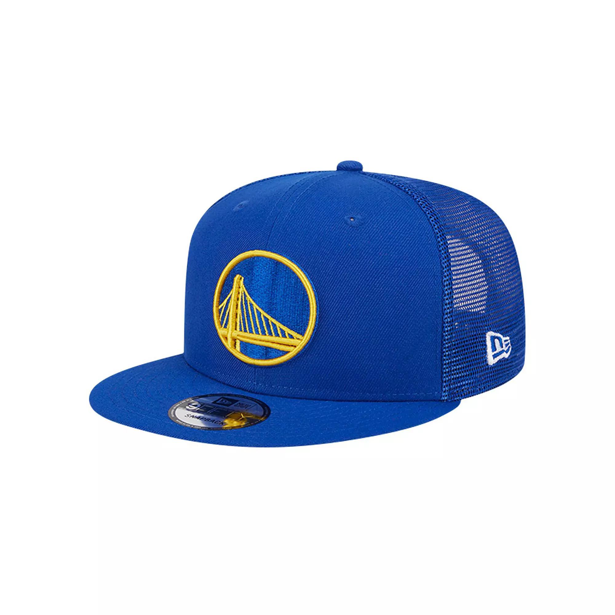 Men's New Era Royal Golden State Warriors Evergreen Meshback 9FIFTY Snapback Hat, Blue Product Image