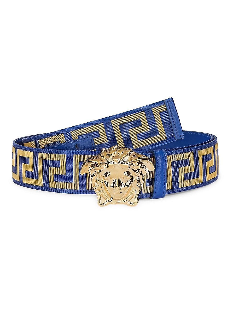 Men's Tonal Medusa/Greek Key Web Belt Product Image