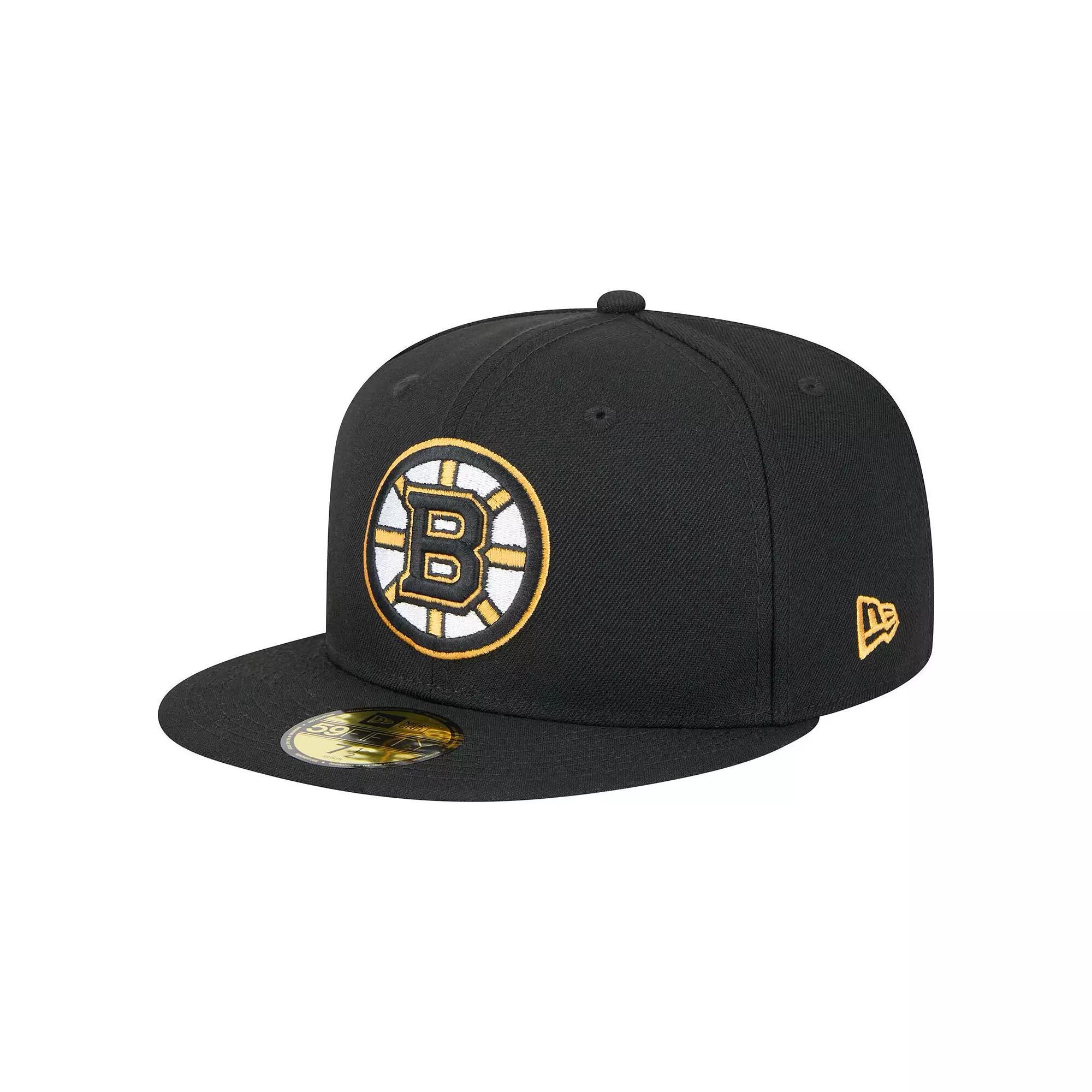 Men's New Era Black Boston Bruins Core 59FIFTY Fitted Hat, Size: 7 5/8 Product Image