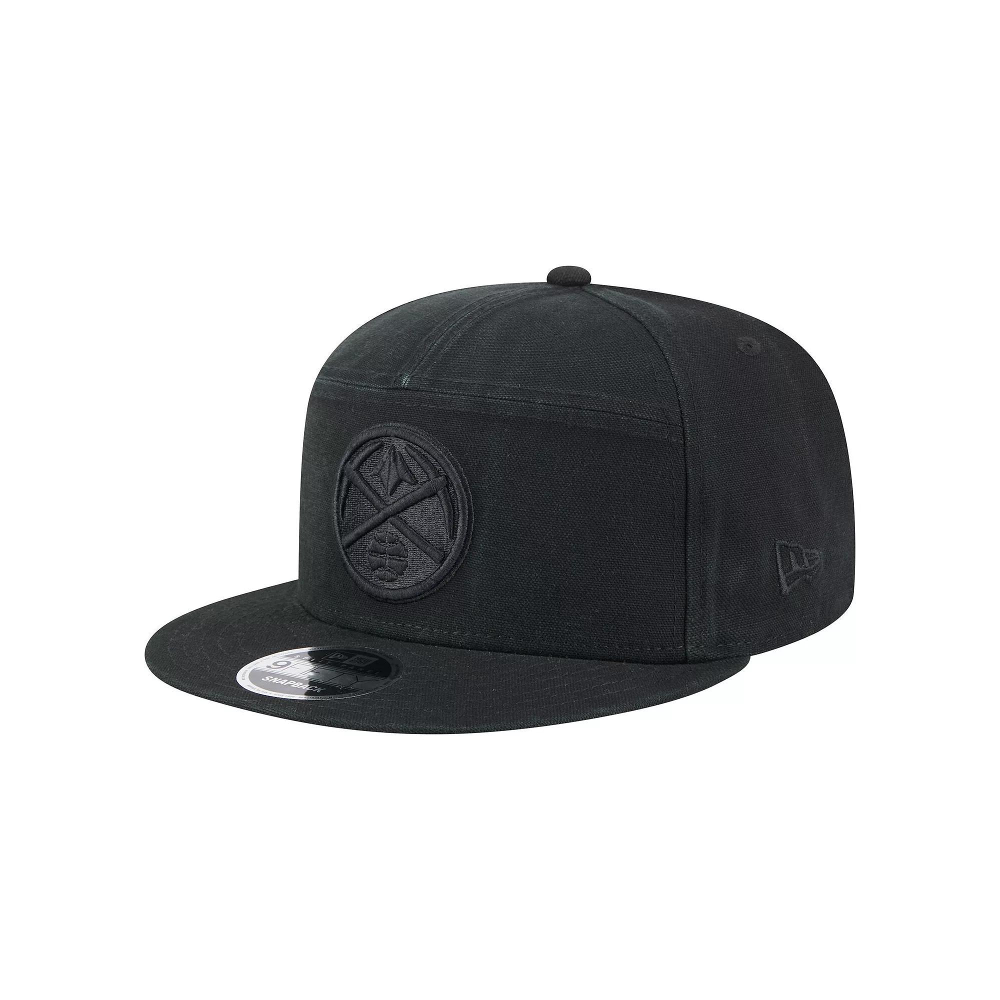 Men's New Era Black Chicago Bulls Adventure Canvas Split Panel 9FIFTY Snapback Hat Product Image