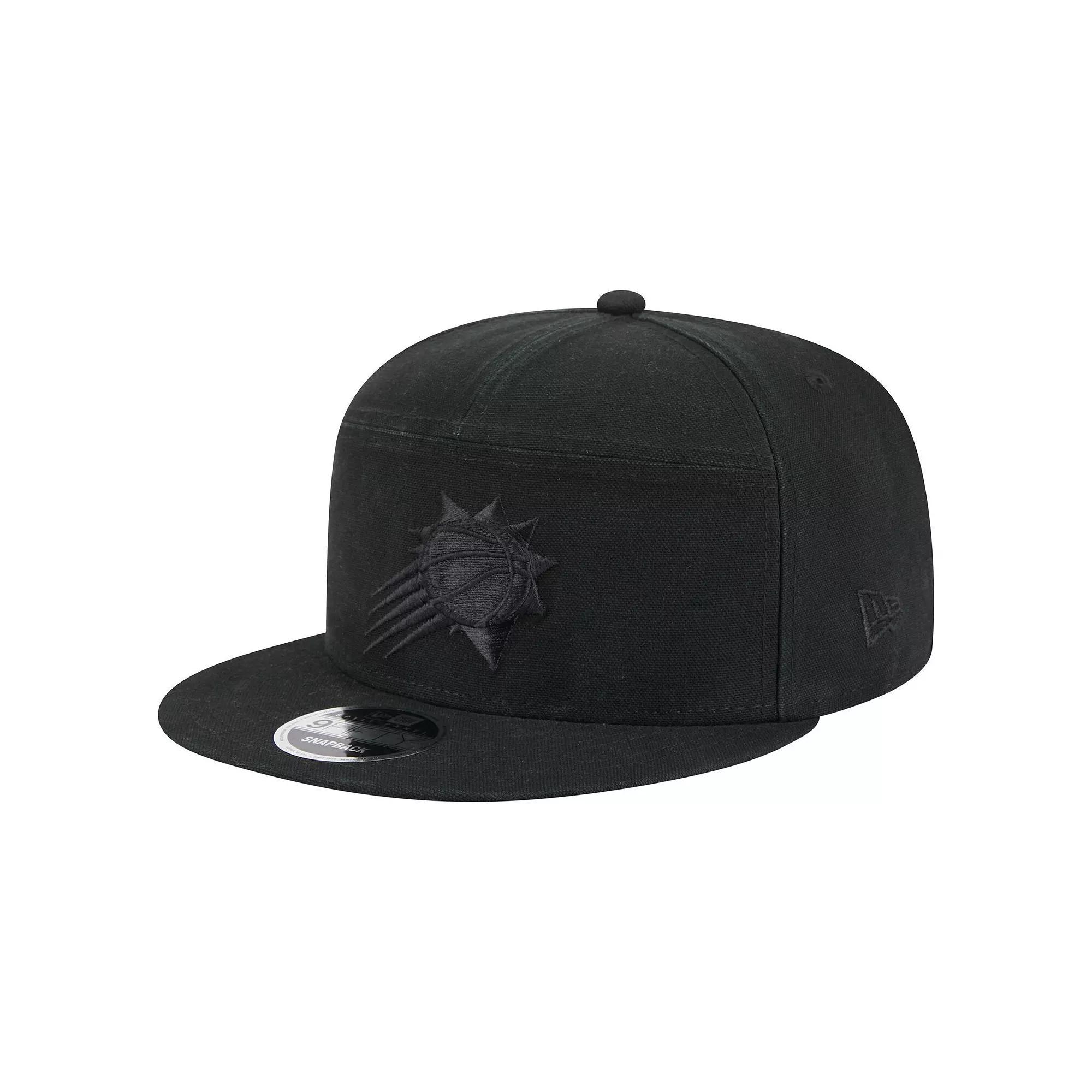 Men's New Era Black Chicago Bulls Adventure Canvas Split Panel 9FIFTY Snapback Hat Product Image