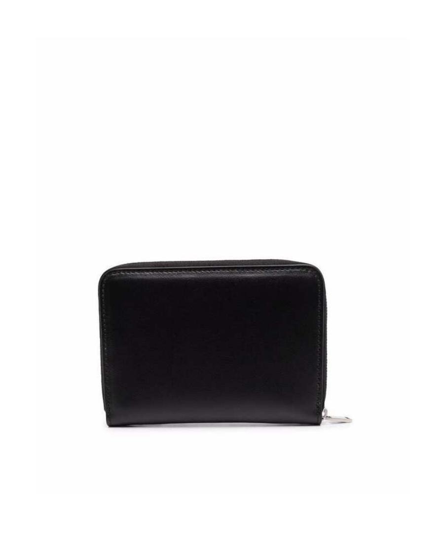 JIL SANDER Zip-around Leather Wallet In Black Product Image