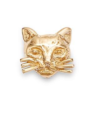 Moon & Meadow 14K Yellow Gold Cat Head Single Stud Earring Product Image