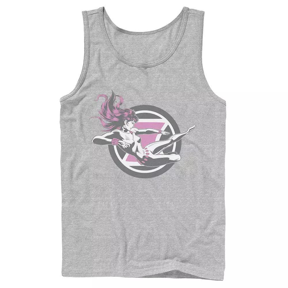 Men's Marvel Black Widow Flying Kick Tank Top,  Product Image