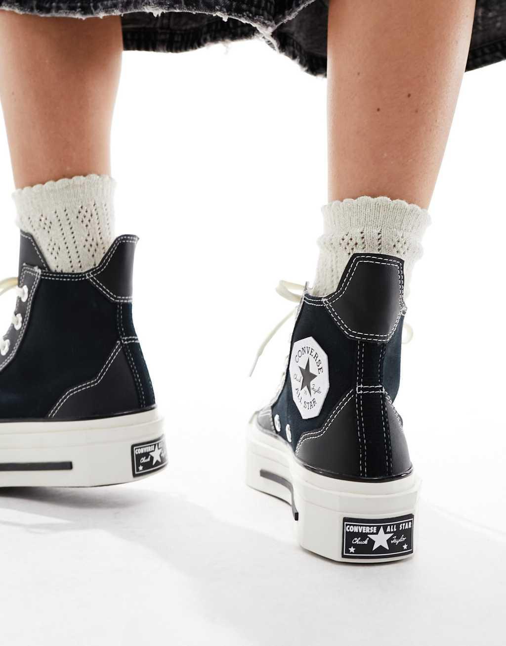 Converse Chuck 70 De Luxe Squared sneakers in black & white Product Image