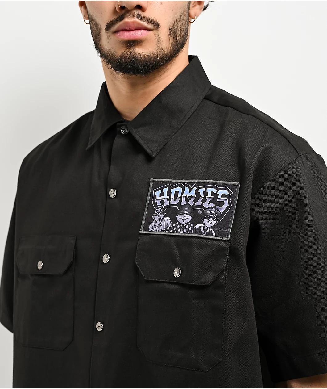 DGA Homies Joka Jams Black Button Up Short Sleeve Shirt Product Image