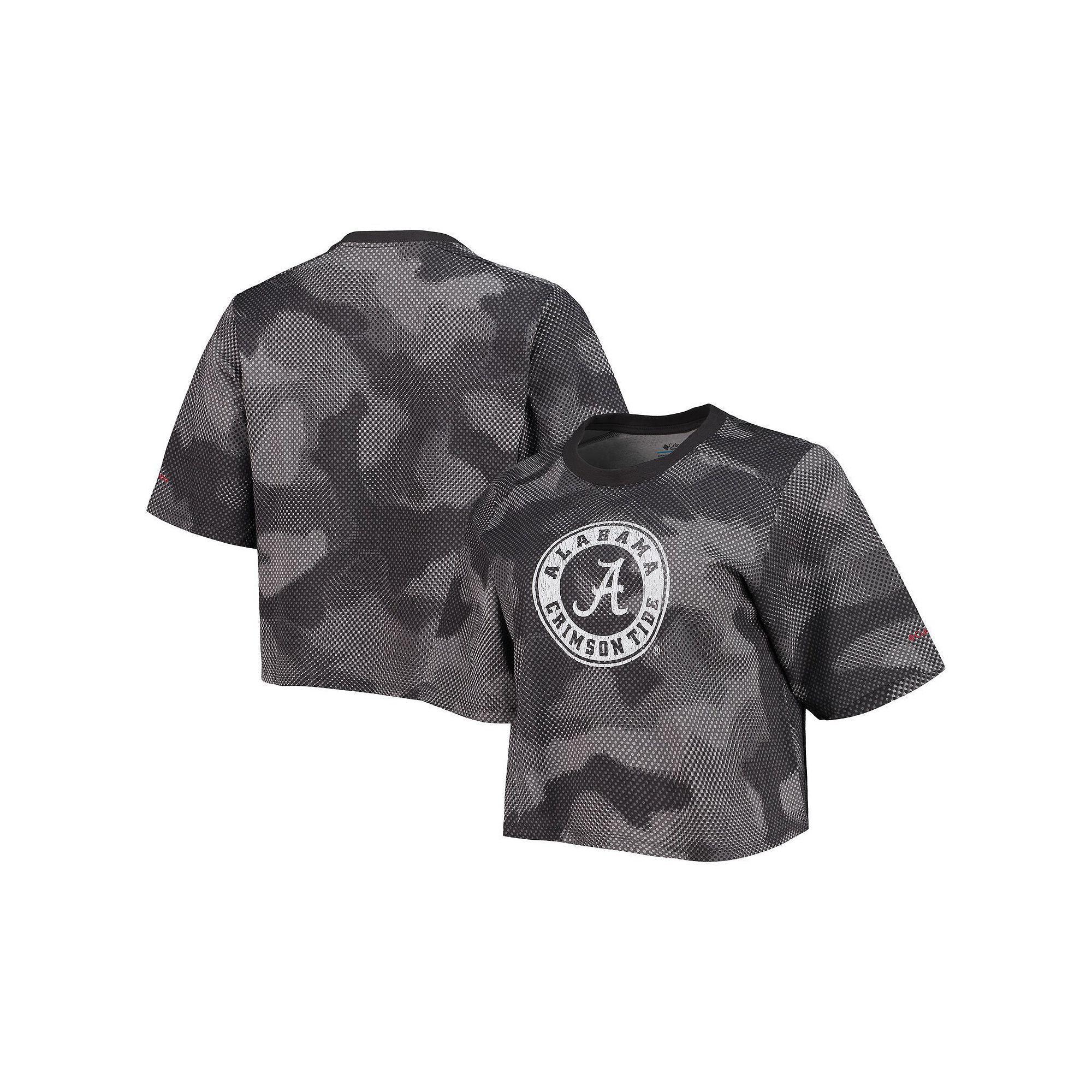 Women's Columbia Gray/Black Alabama Crimson Tide Park Camo Boxy T-Shirt, Size: Small, Grey Product Image