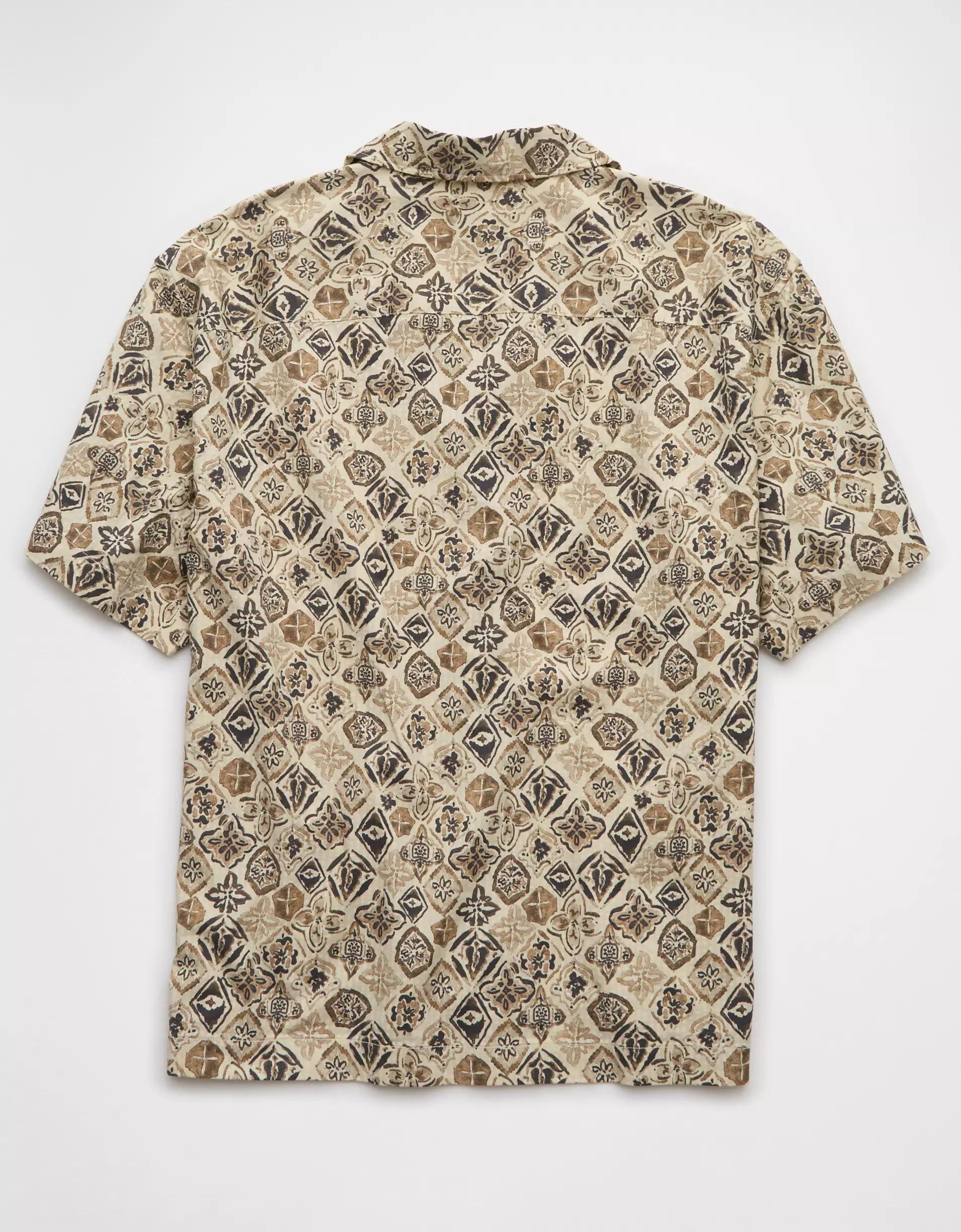 AE Poolside Printed Button-Up Shirt Product Image