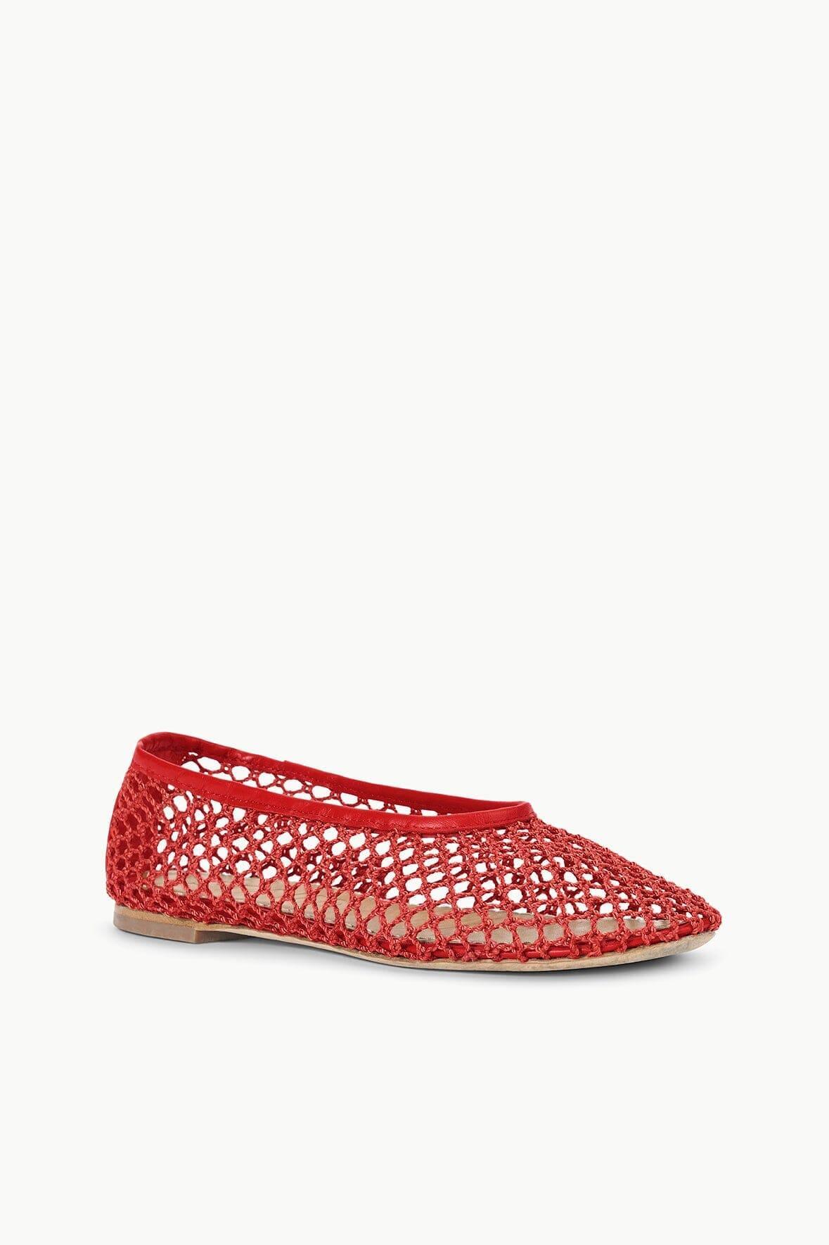ALBA BALLET FLAT | RED NETTING Product Image