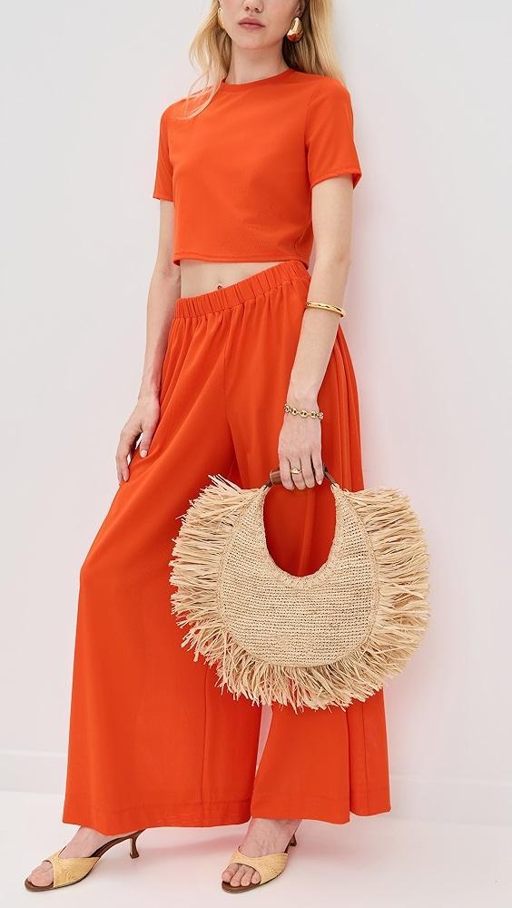 STAUD Moon Raffia Tote Bag | Shopbop Product Image