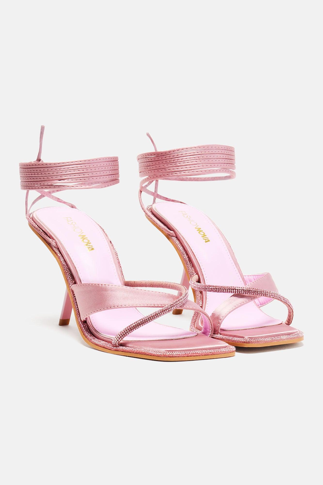 Aligned With You Heeled Sandals - Pink Product Image