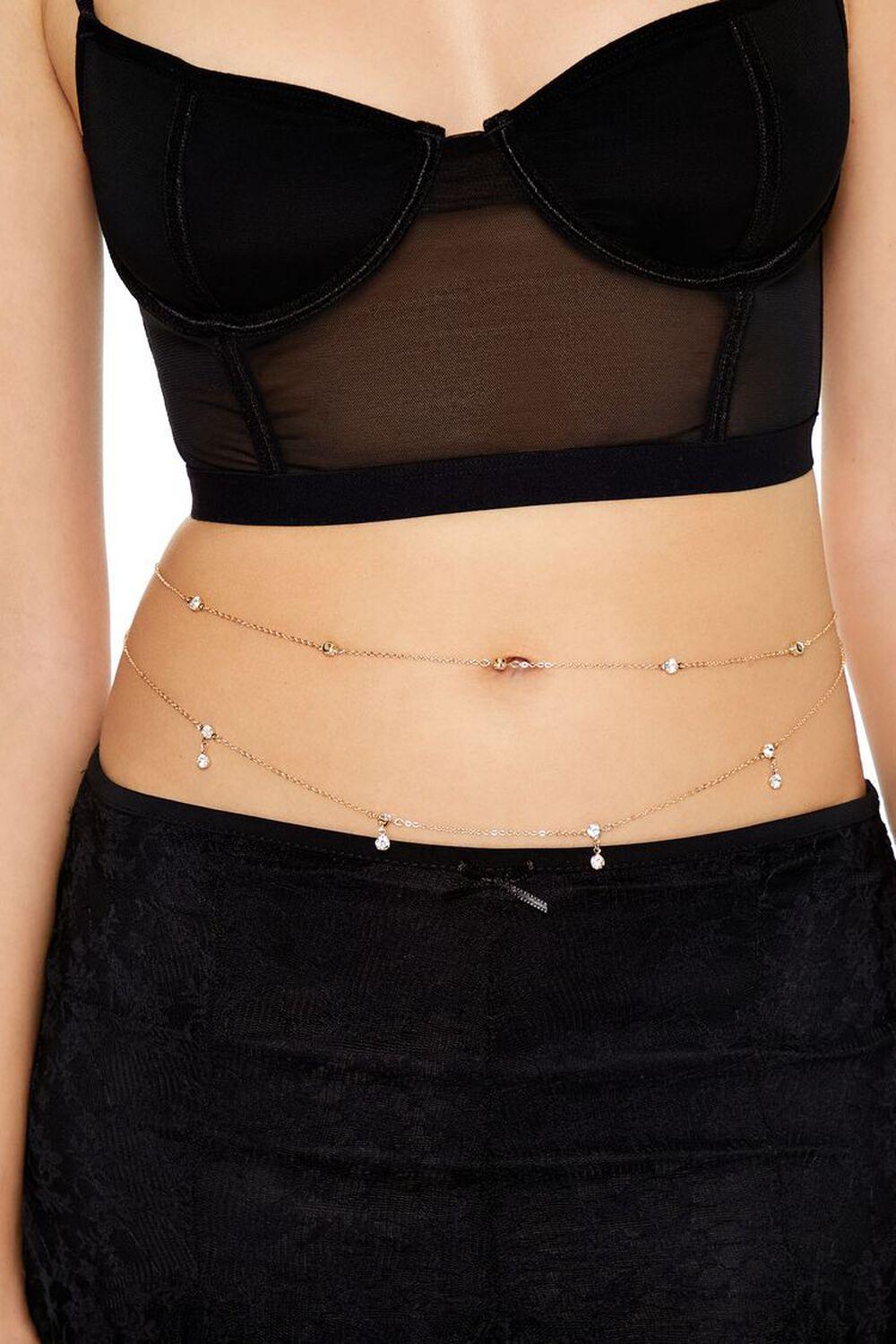 Tiered Rhinestone Belly Chain | Forever 21 Product Image