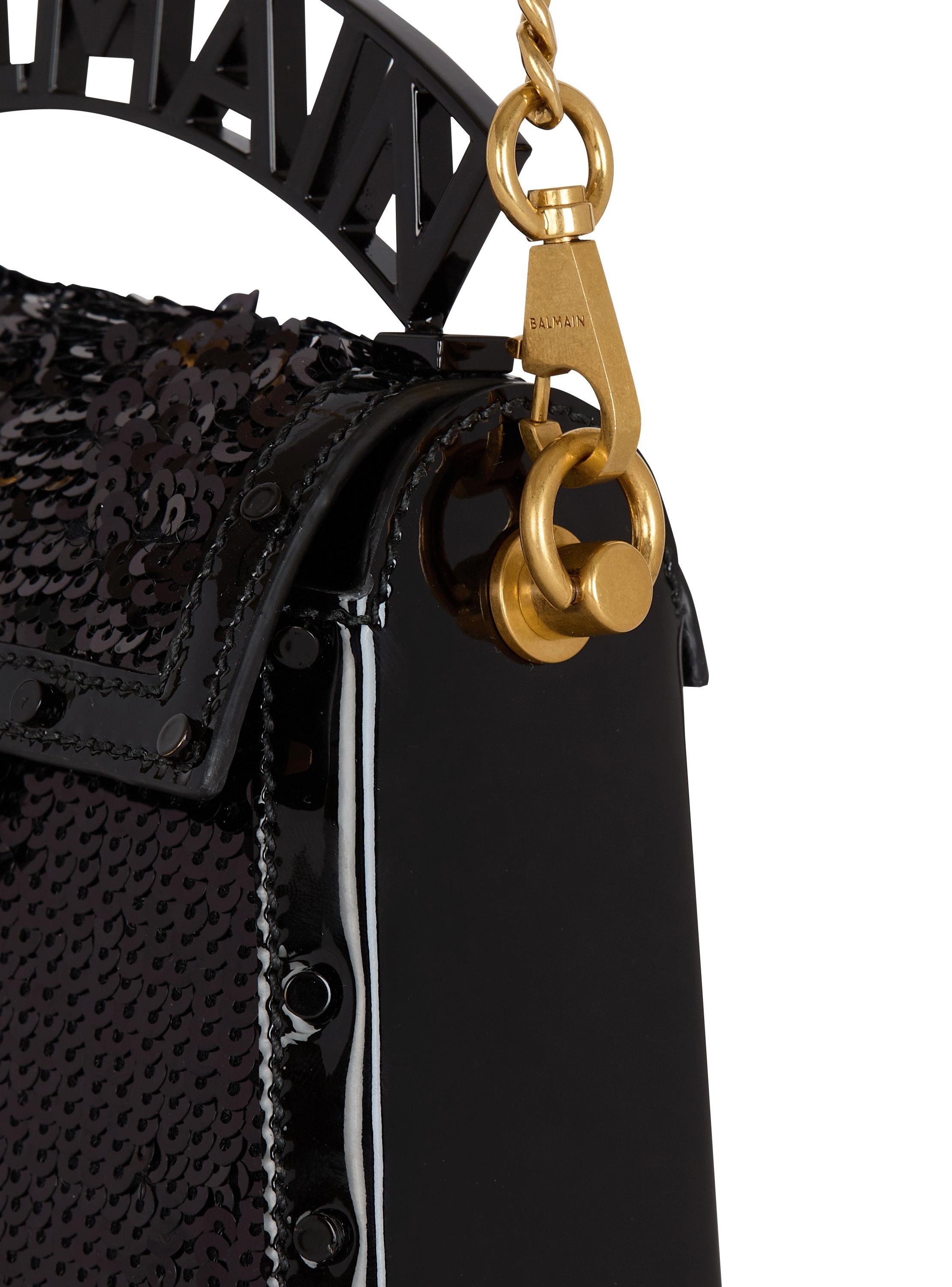 B-Buzz Dynasty Small bag in leather and sequins Product Image