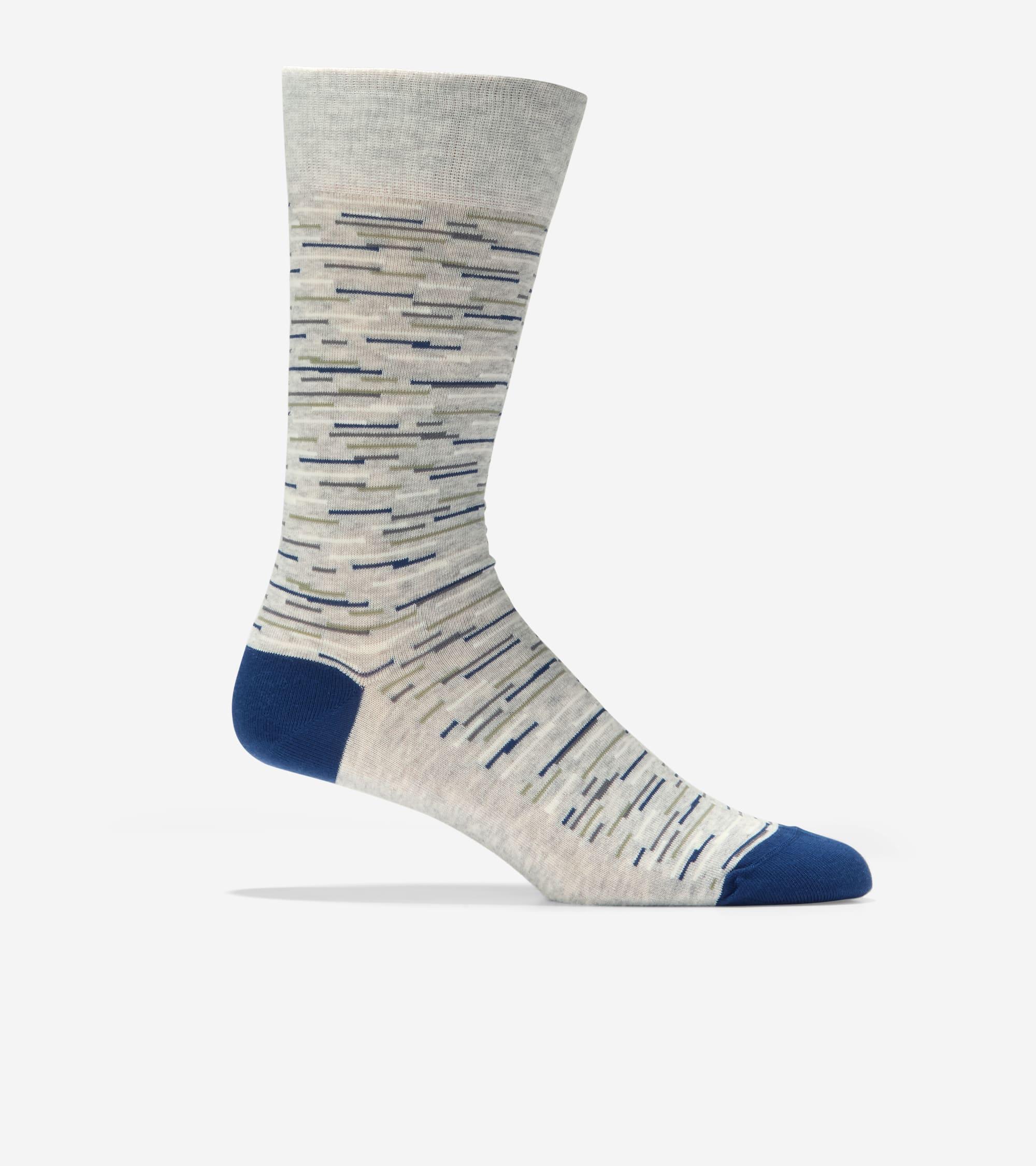 Men's Geo Shape Microfiber Dress Crew Socks in Gray | Cole Haan Product Image