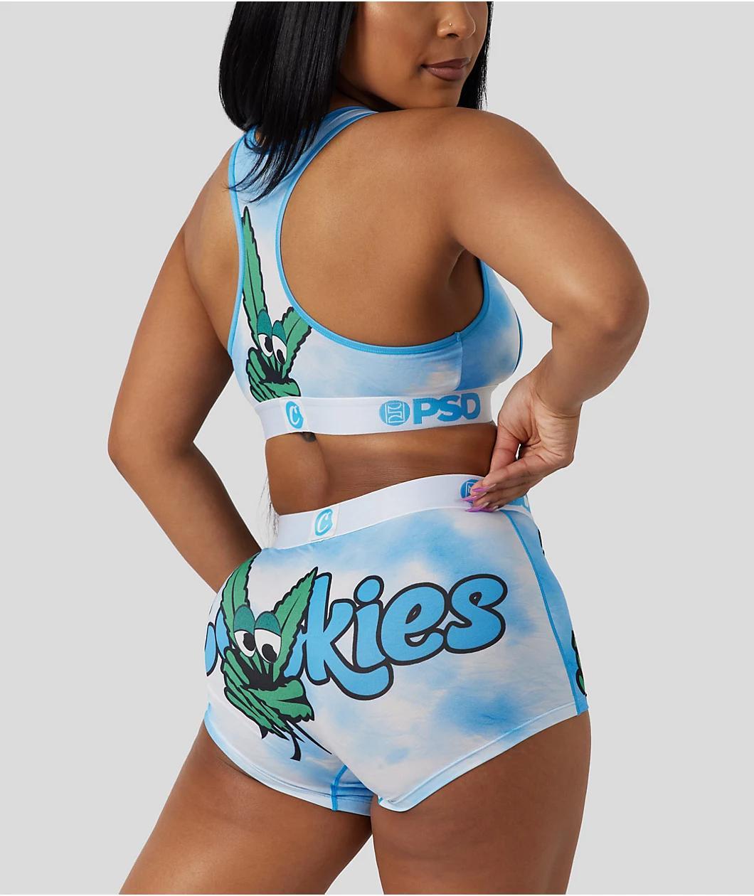 PSD x Cookies Nuggs Blue Sports Bra Product Image