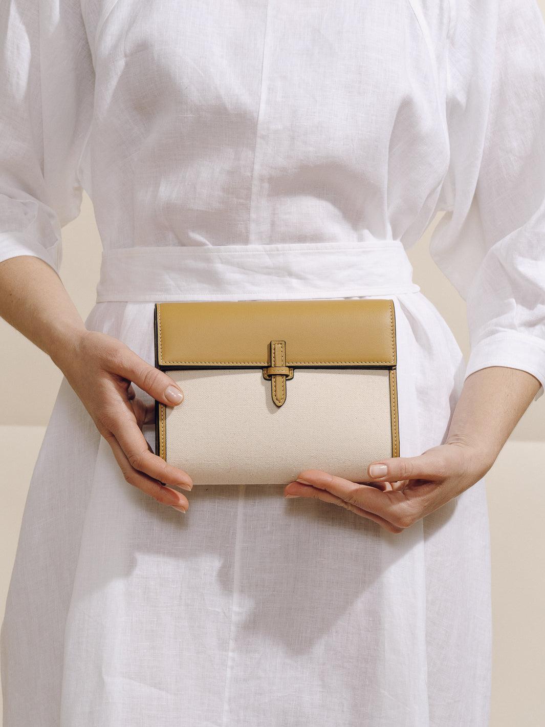 The Small Soft Clutch in Natural Fiber Product Image