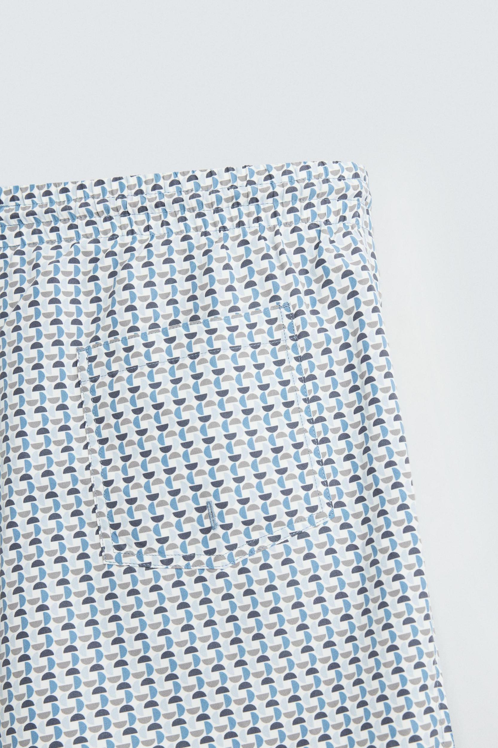 GEOMETRIC PRINT MID-LENGTH SWIMSUIT Product Image