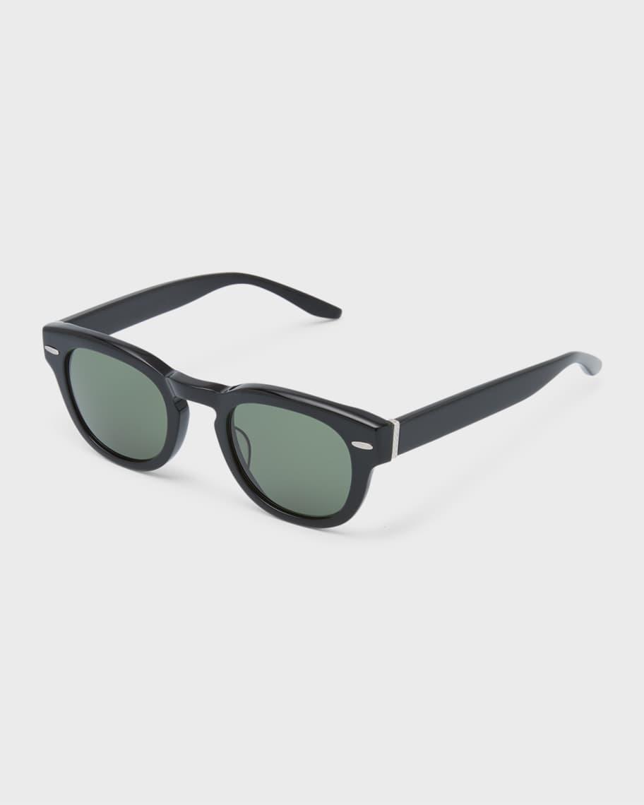 Mens Demarco Keyhole-Bridge Acetate Rectangle Sunglasses Product Image