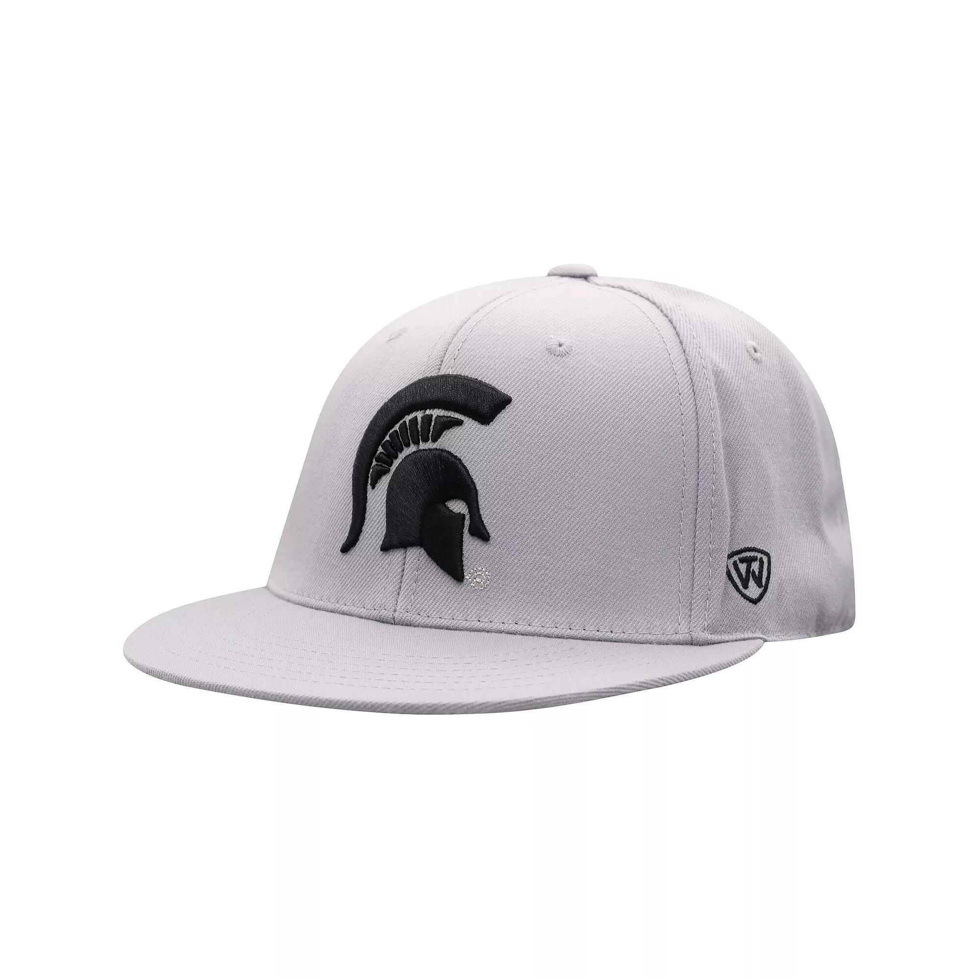 Men's Top of the World Gray Michigan State Spartans Fitted Hat,  Product Image