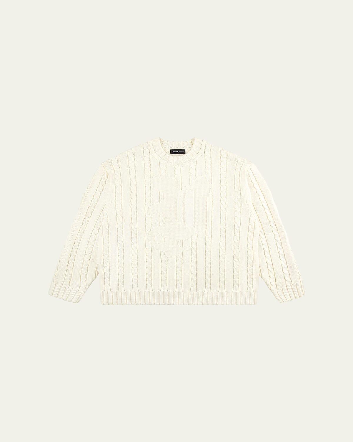 Men's Wool Cable Sweater Product Image